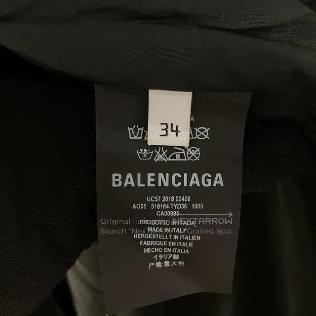 Balenciaga Balenciaga Logo Long Black Trench Coat Size XXS / US 00 / IT 34 - 7 Thumbnail