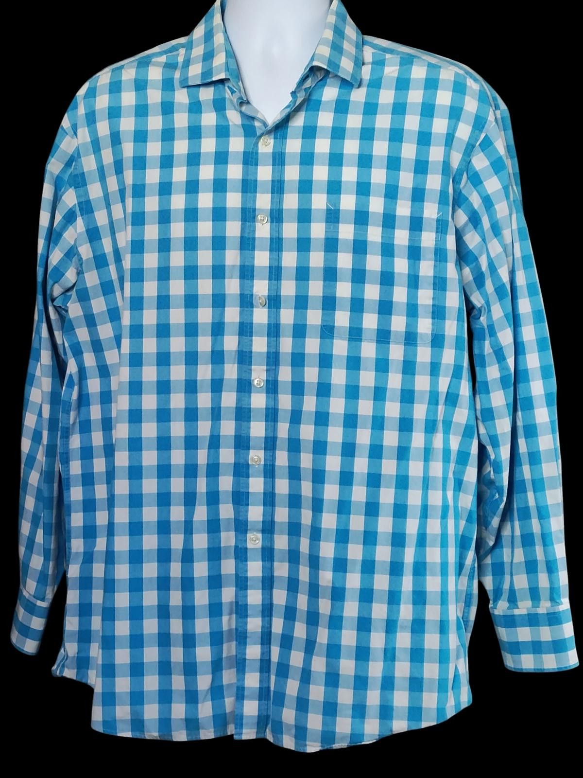 Tommy Hilfiger Tommy Hilfiger Men's Blue & White Checkered Button-Up Shirt Size US XL / EU 56 / 4 - 3 Thumbnail