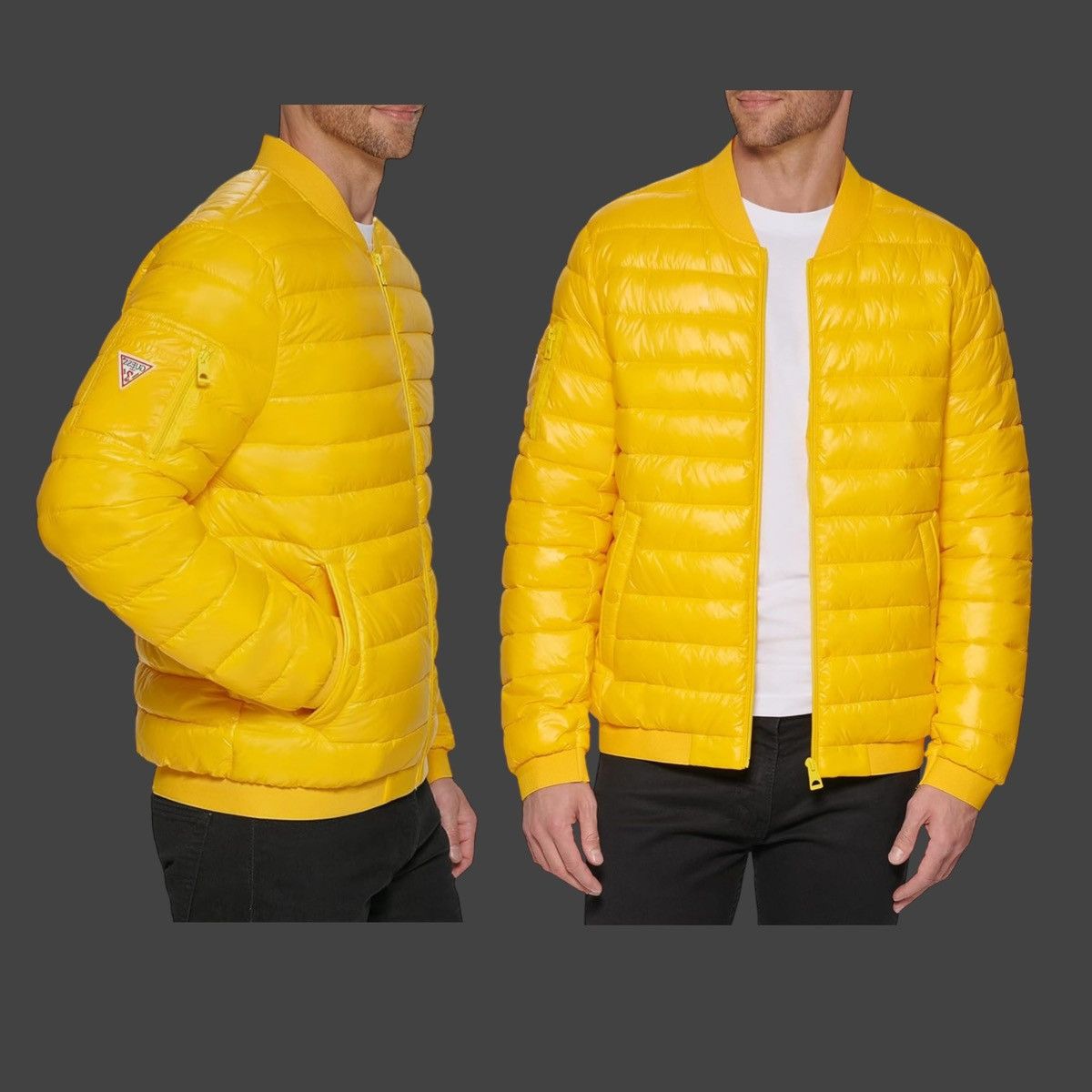 Guess Guess Men’s Lightweight Yellow Quilted Puffer Jacket Sz XL Size US XL / EU 56 / 4 - 8 Thumbnail
