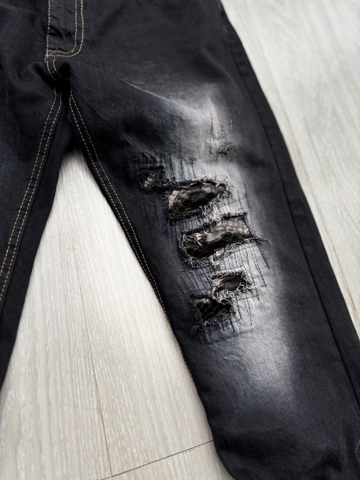 Japanese Brand VERTGARMENTS lace up flare jeans Size US 30 / EU 46 - 3 Thumbnail