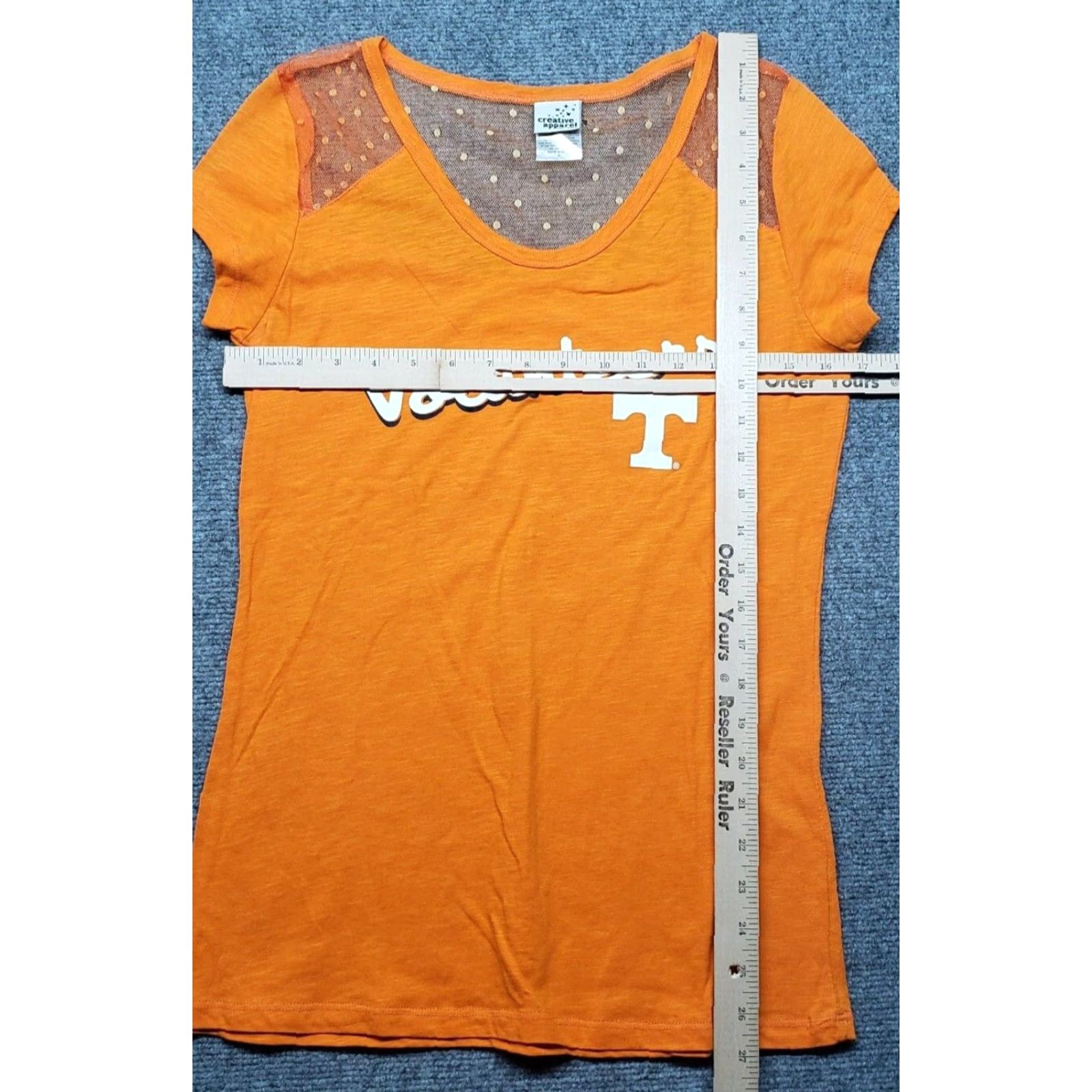 Vintage Creative Apparel Concepts T-Shirt Womens M Orange Tennesse Volunteers V-Neck Size M / US 6-8 / IT 42-44 - 5 Thumbnail