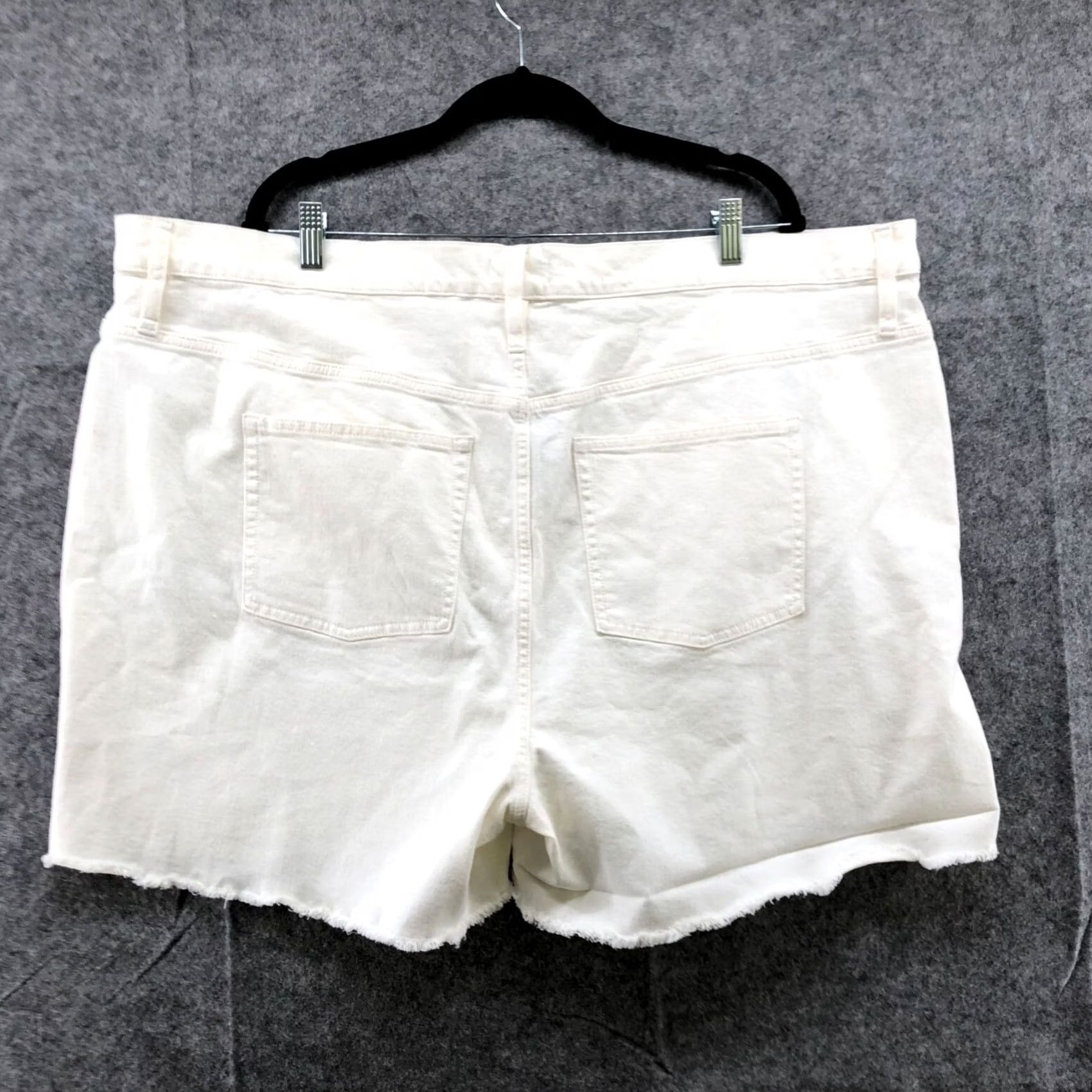 J.Crew NWT J.CREW White Denim Shorts Womens 37 High Rise Button Fly Cut-Off Size 25" / US 0 / IT 36 - 2 Thumbnail