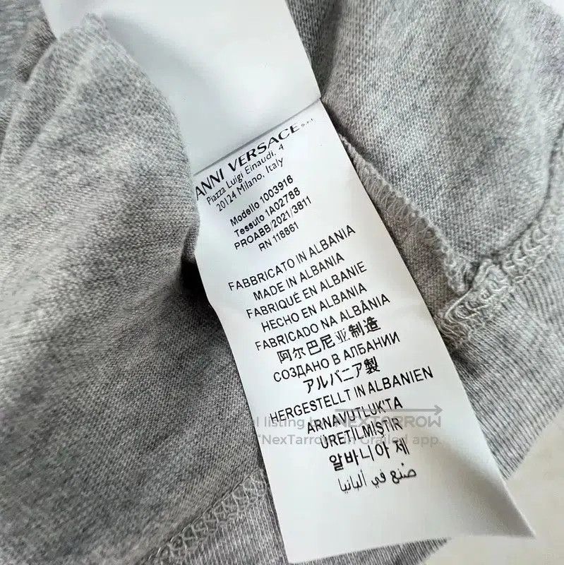 Versace Versace Gray Cotton Printed T-Shirt for Men . Size US XXL / EU 58 / 5 - 8 Thumbnail