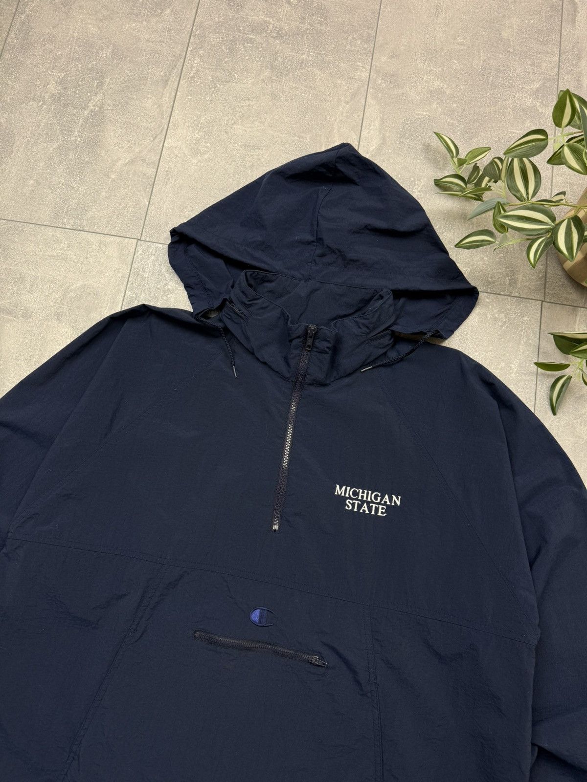 Champion Vintage Champion Michigan State Raincoat Jacket Size US XL / EU 56 / 4 - 4 Thumbnail