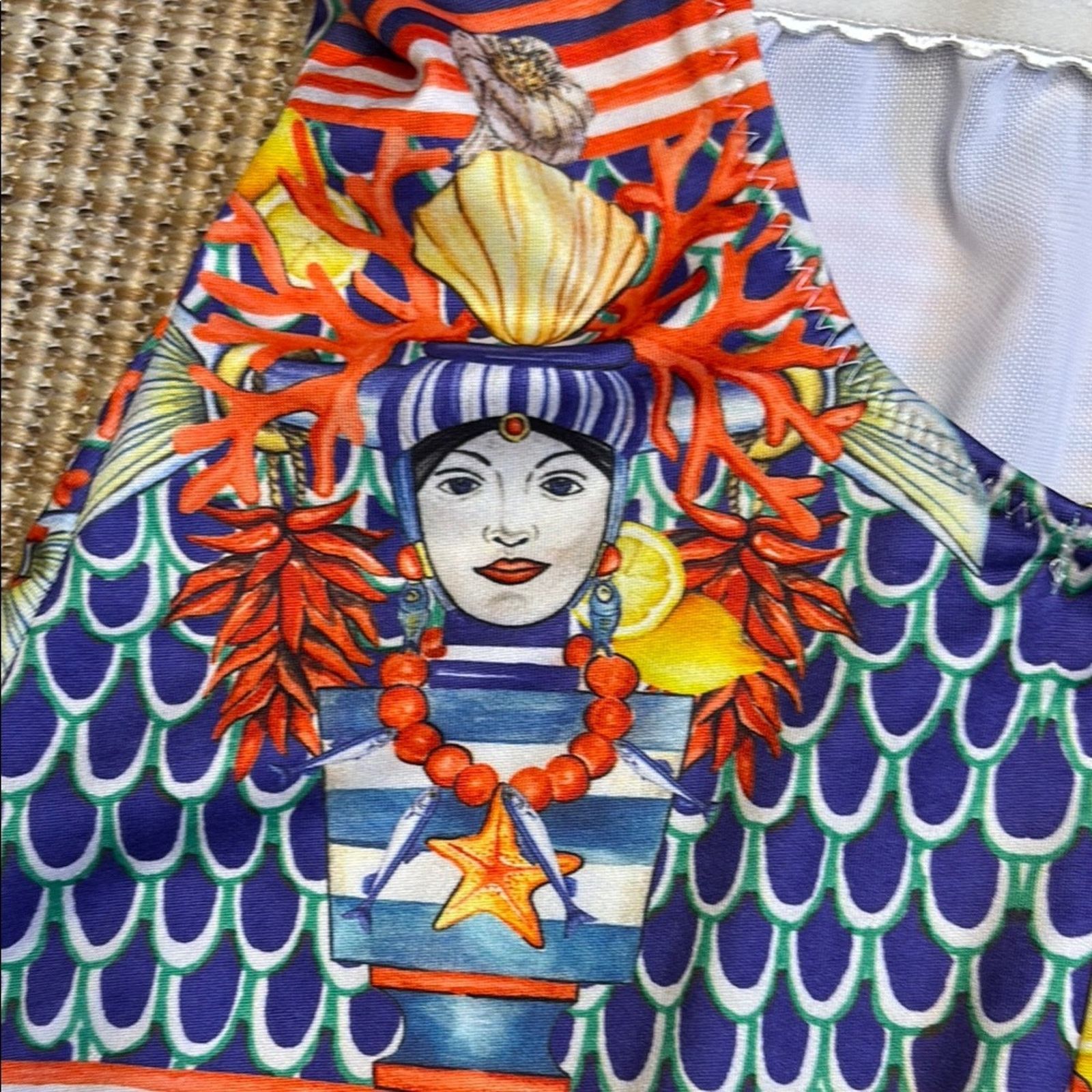 Other NWT Antica Sartoria Colorful Patterned One-Piece Swimsuit M Size ONE SIZE - 3 Thumbnail
