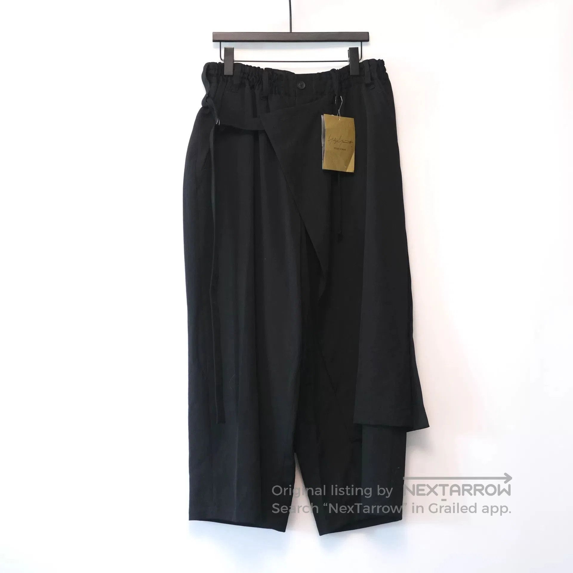 Yohji Yamamoto Yohji Yamamoto Black Pant with Print Detail. Size 25" / US 0 / IT 36 - 2 Thumbnail