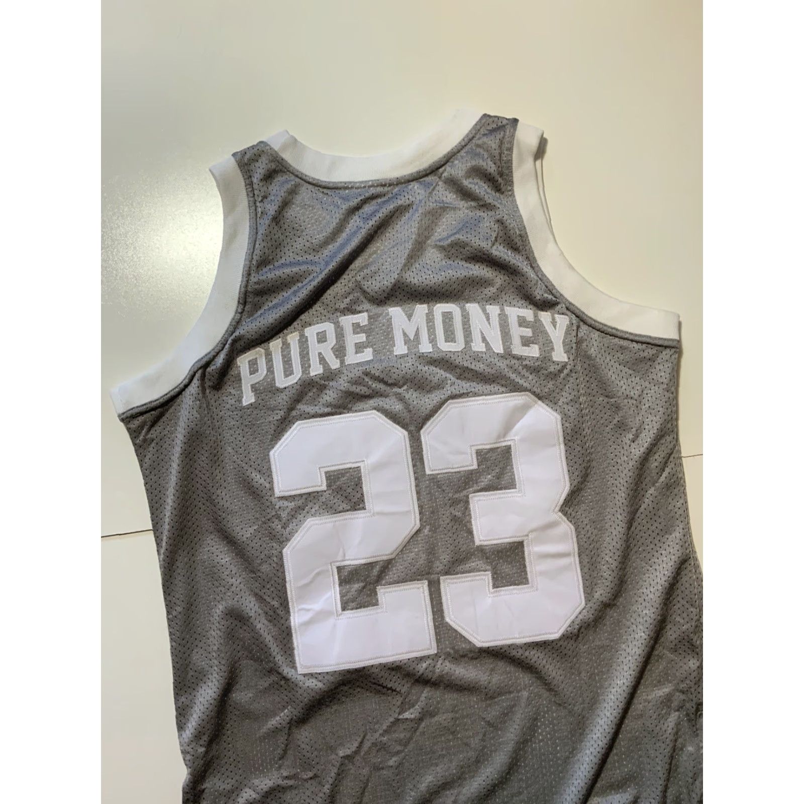 Jordan Brand VINTAGE Sneak Gallery Laced Up Retro 4 Michael Jordan Pure Money Chicago Jersey XL Mens Gray Size US XL / EU 56 / 4 - 5 Thumbnail