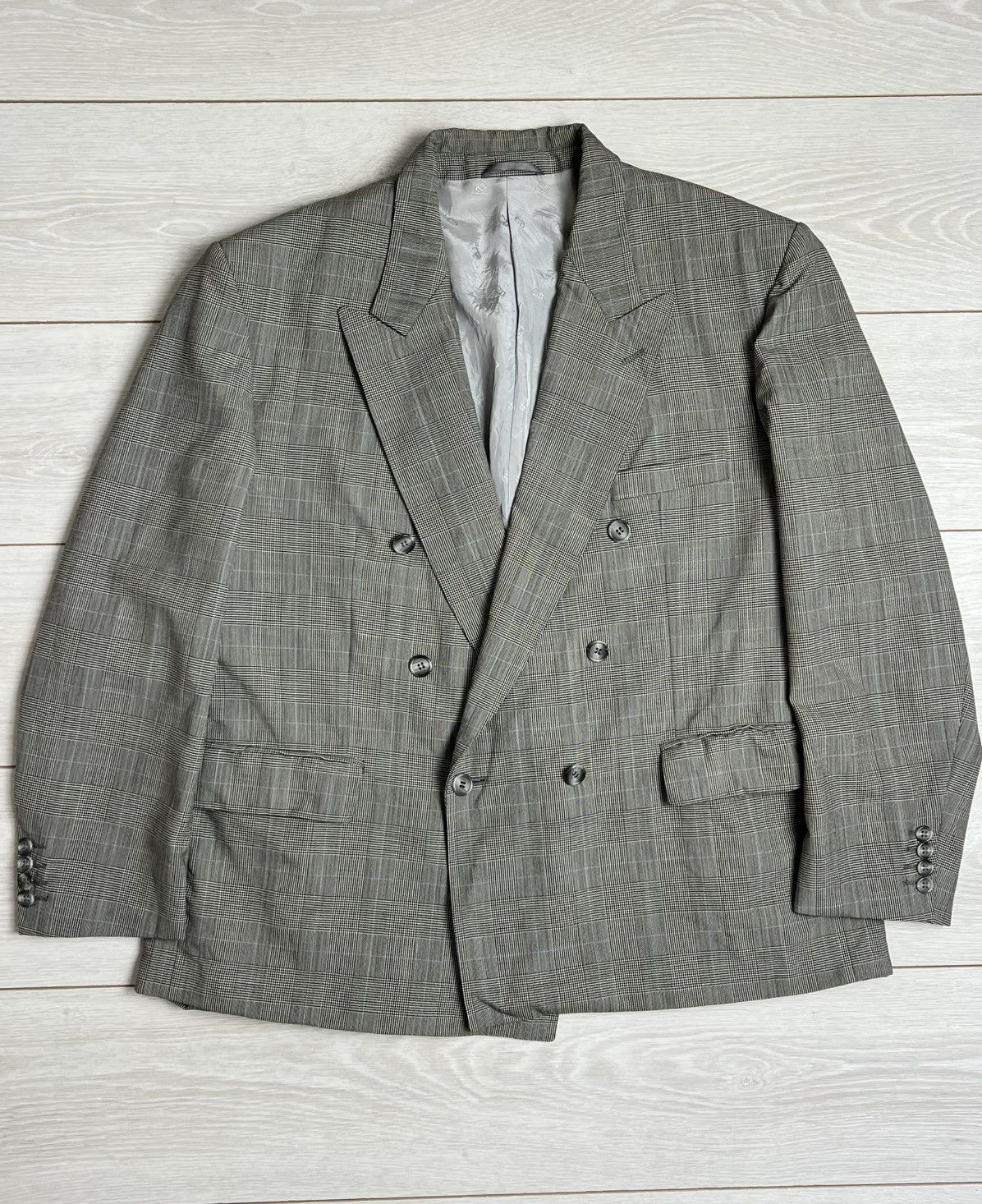 Christian Dior Monsieur Vintage Christian Dior Monsieur Glen Plaid Wool Suit 46S Size 46S - 2 Thumbnail