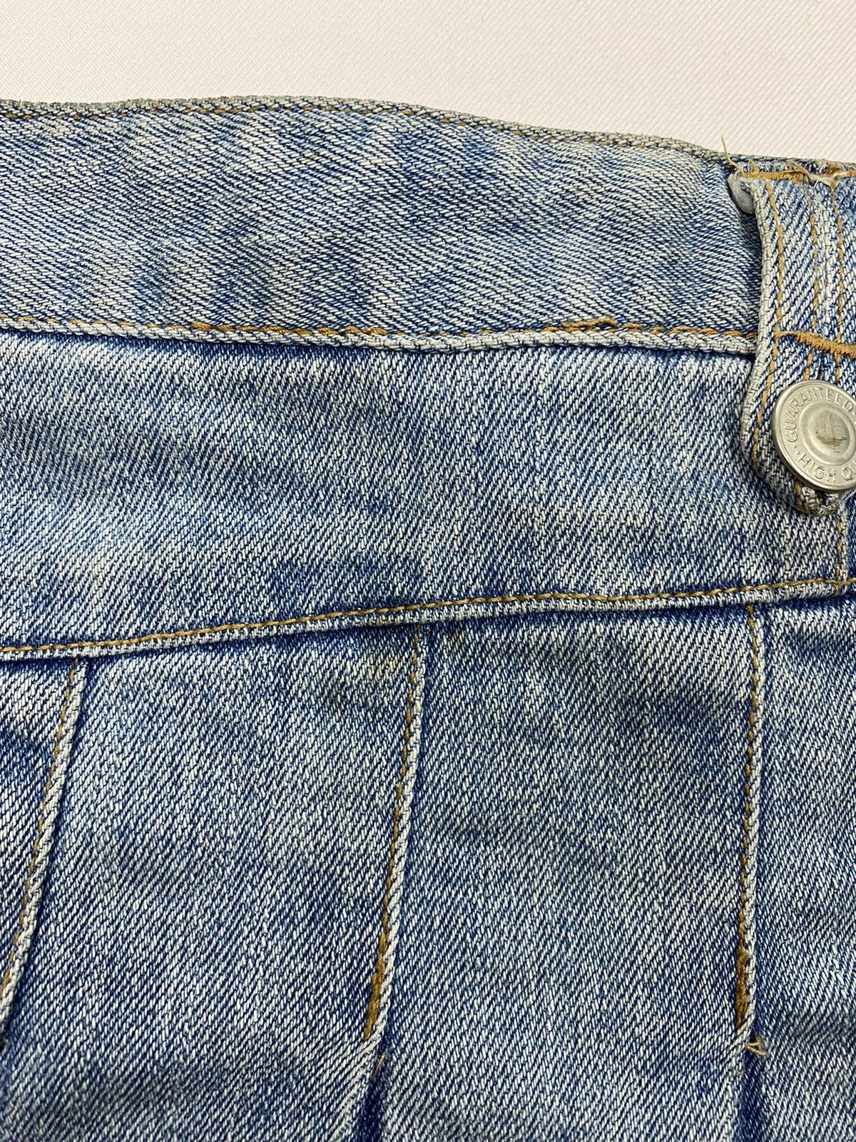 Le Grande Bleu (L.G.B.) U.T.D Distressed Pleated Jeans Skirt Size 28" / US 6 / IT 42 - 9 Thumbnail