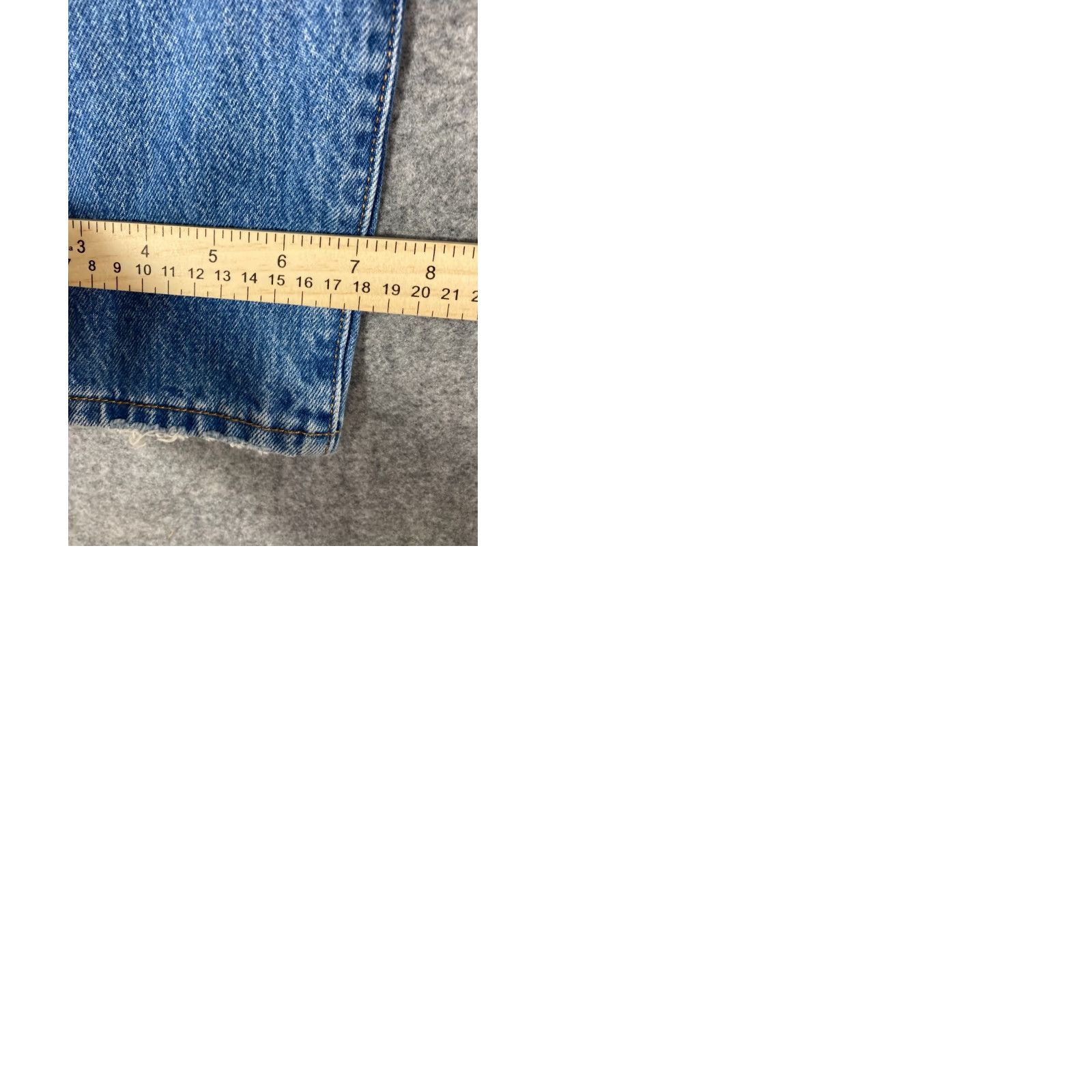 Levi's Levi’s Premium 501 Jeans Mens 28X30 Blue Denim Button Fly Straight Pockets Distressed Denim Jeans Regular Fit 501 Series USA City Classic Mens Size US 28 / EU 44 - 10 Thumbnail