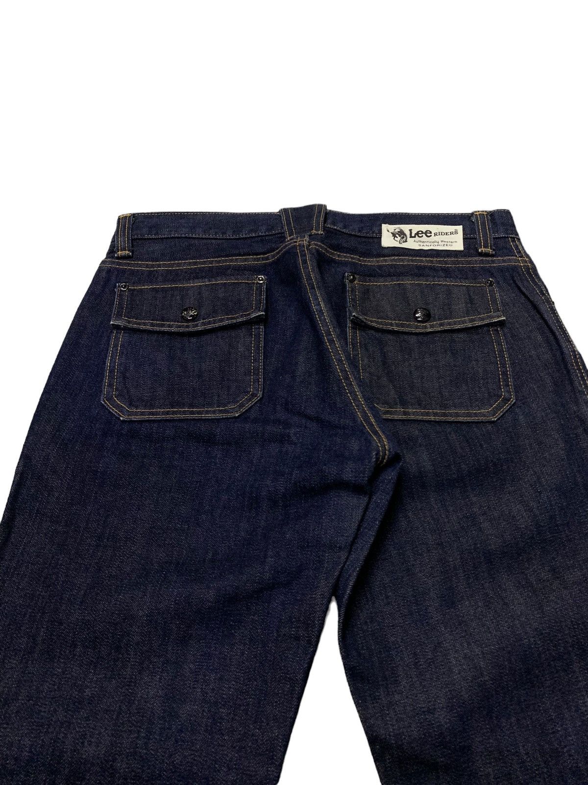 Lee × Levi's × Vintage Vintage Lee Rider Bush Pocket Denim Raw Indigo Pants Size US 30 / EU 46 - 11 Thumbnail