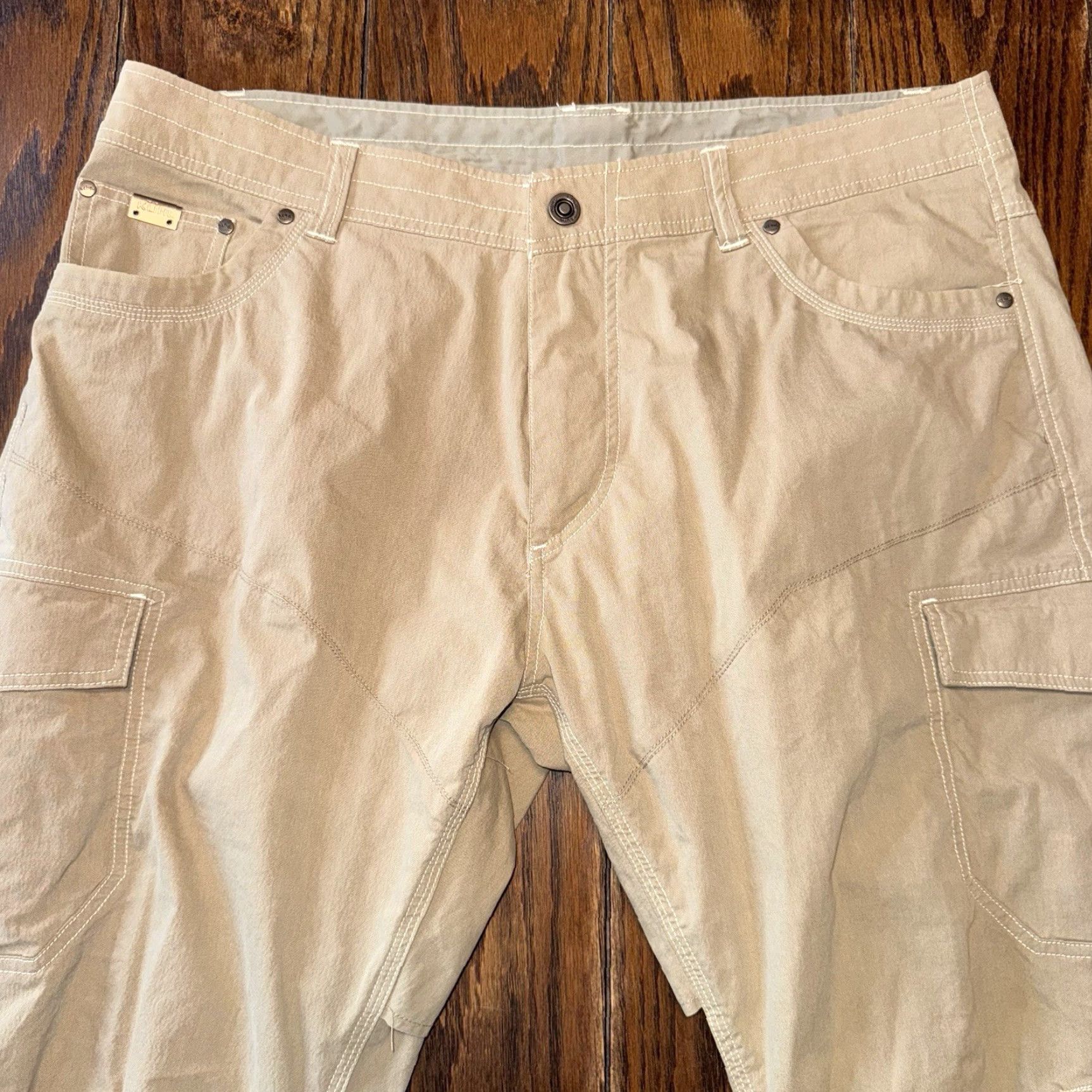 Vintage Kuhl Pants Mens 38x30 Beige Outdoor Hiking Vented Cargo Size US 38 / EU 54 - 3 Thumbnail