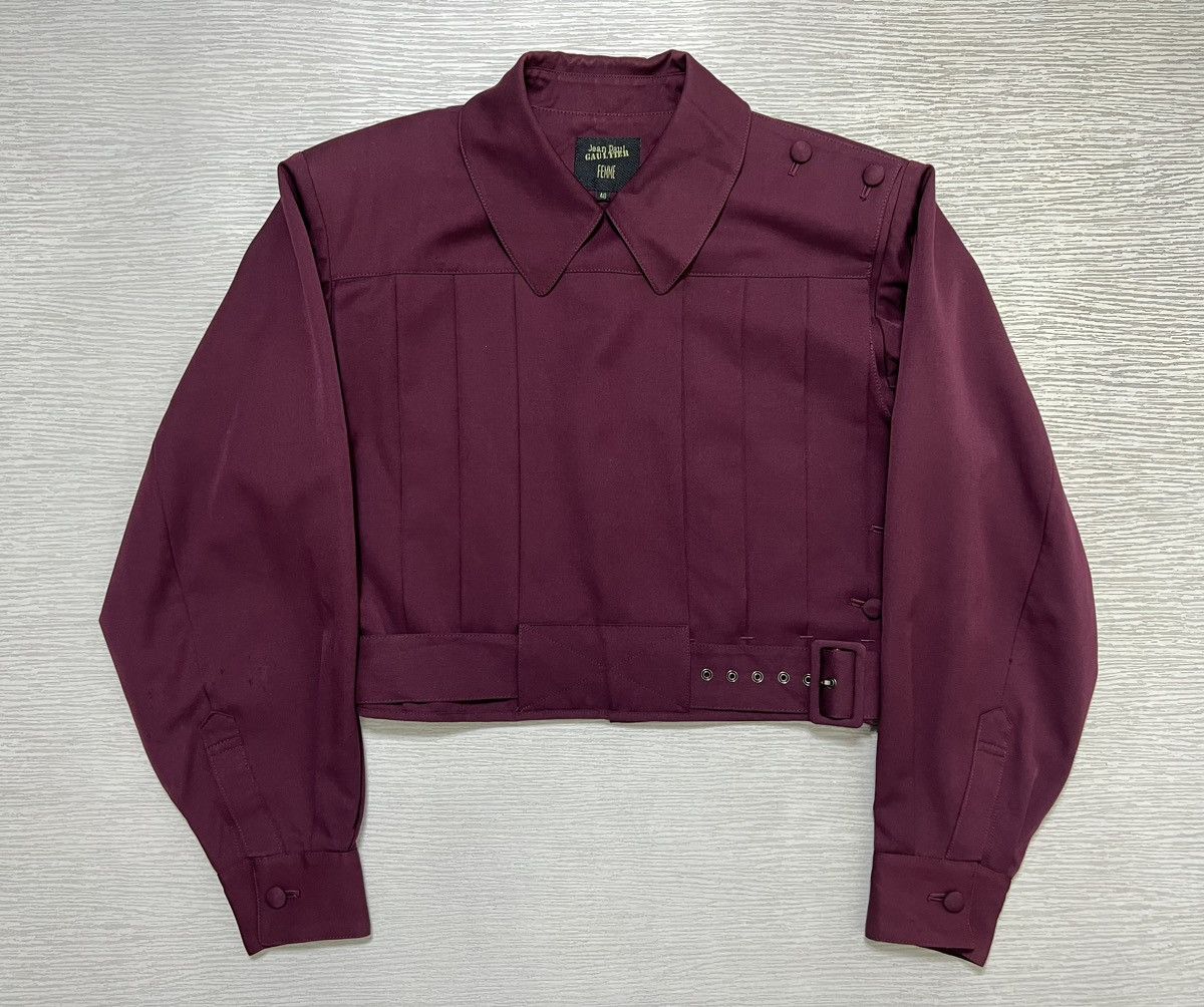 Jean Paul Gaultier 90s Jean Paul Gaultier - Military Belted Cropped Jacket Size S / US 4 / IT 40 - 2 Thumbnail