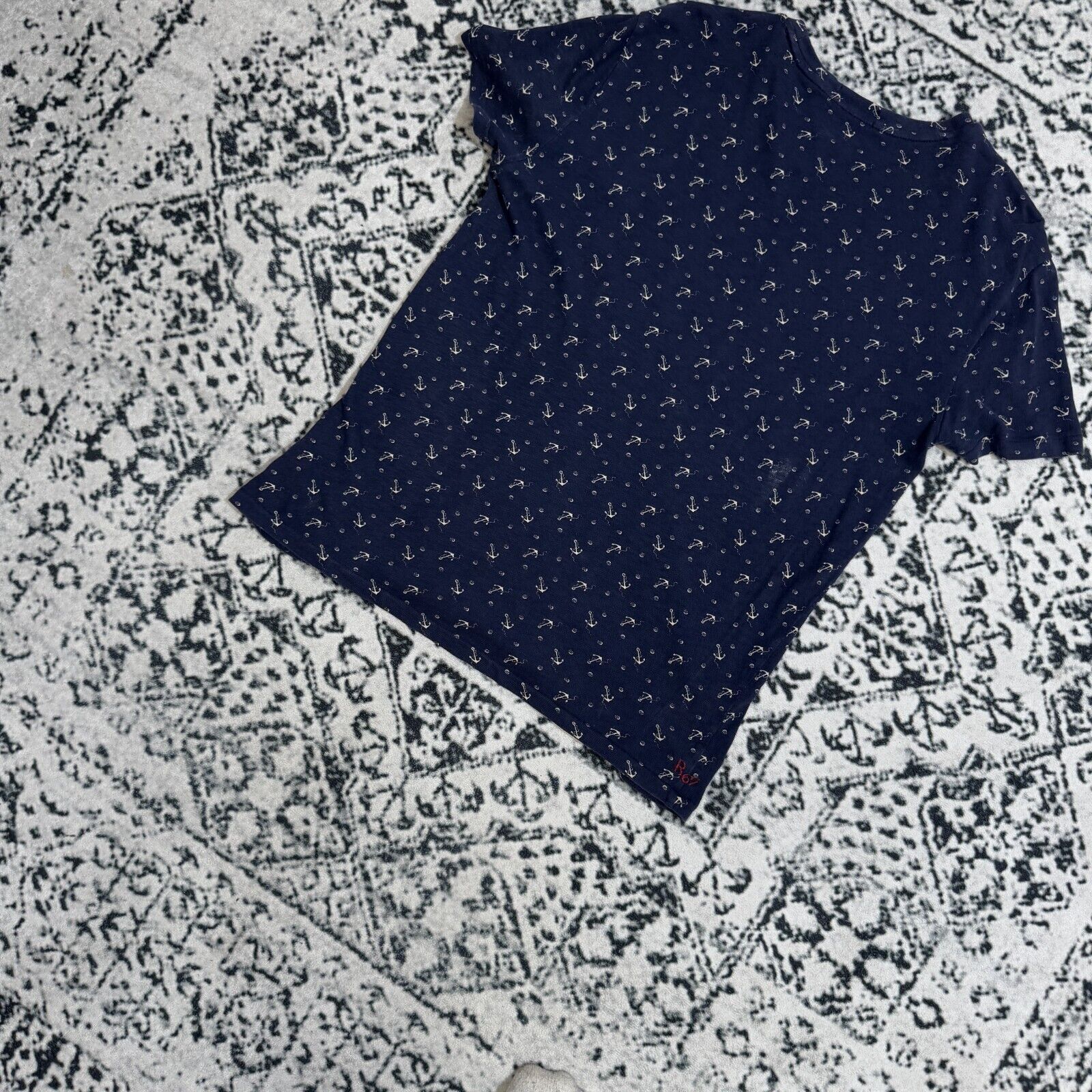 Ralph Lauren × Vintage Ralph Lauren Navy Cotton T-Shirt Size M Sailor Anchor Reg Size US M / EU 48-50 / 2 - 8 Thumbnail