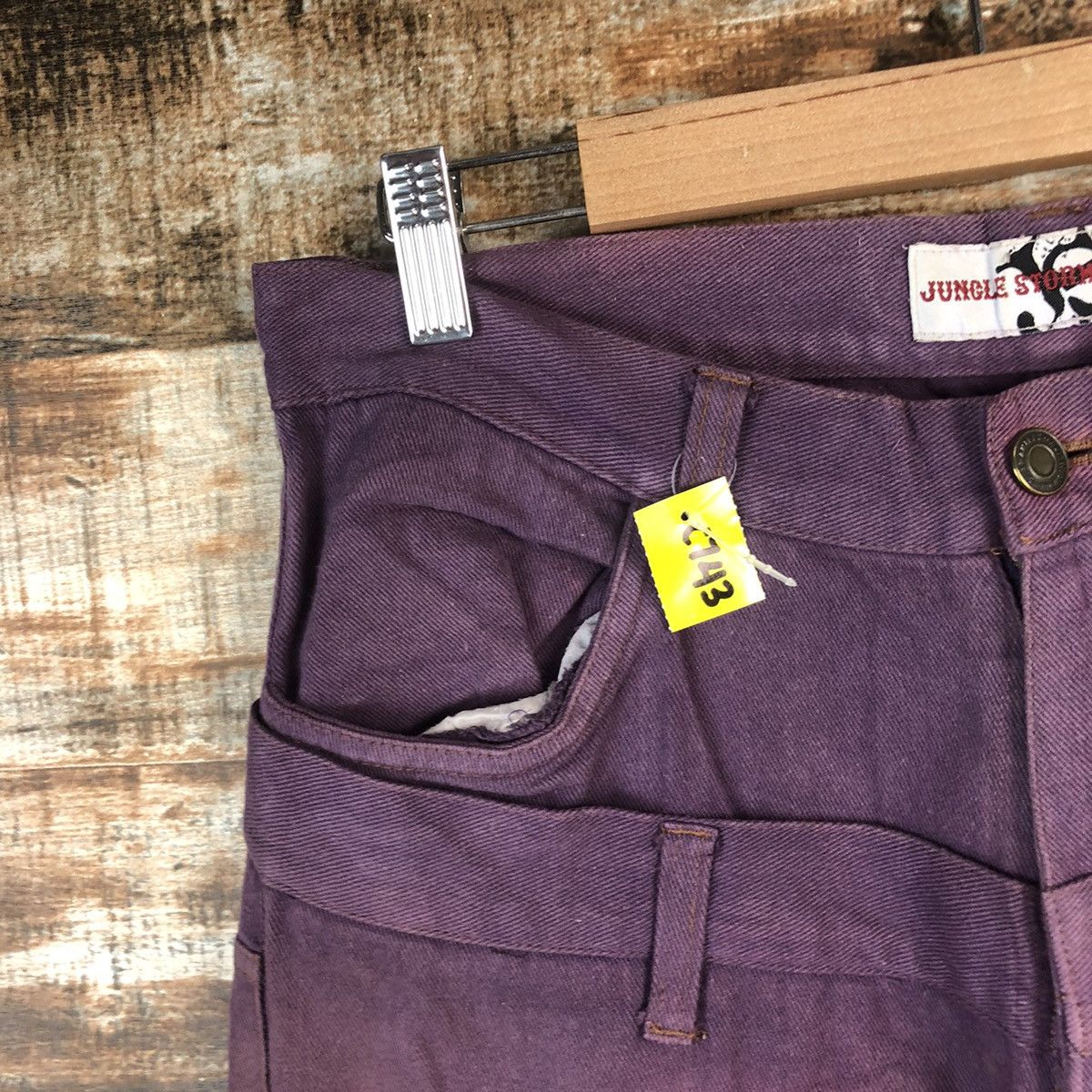 Japanese Brand DL Jungle Strom double waist rapper Purple Cargo Pants #C743 Size US 30 / EU 46 - 7 Thumbnail