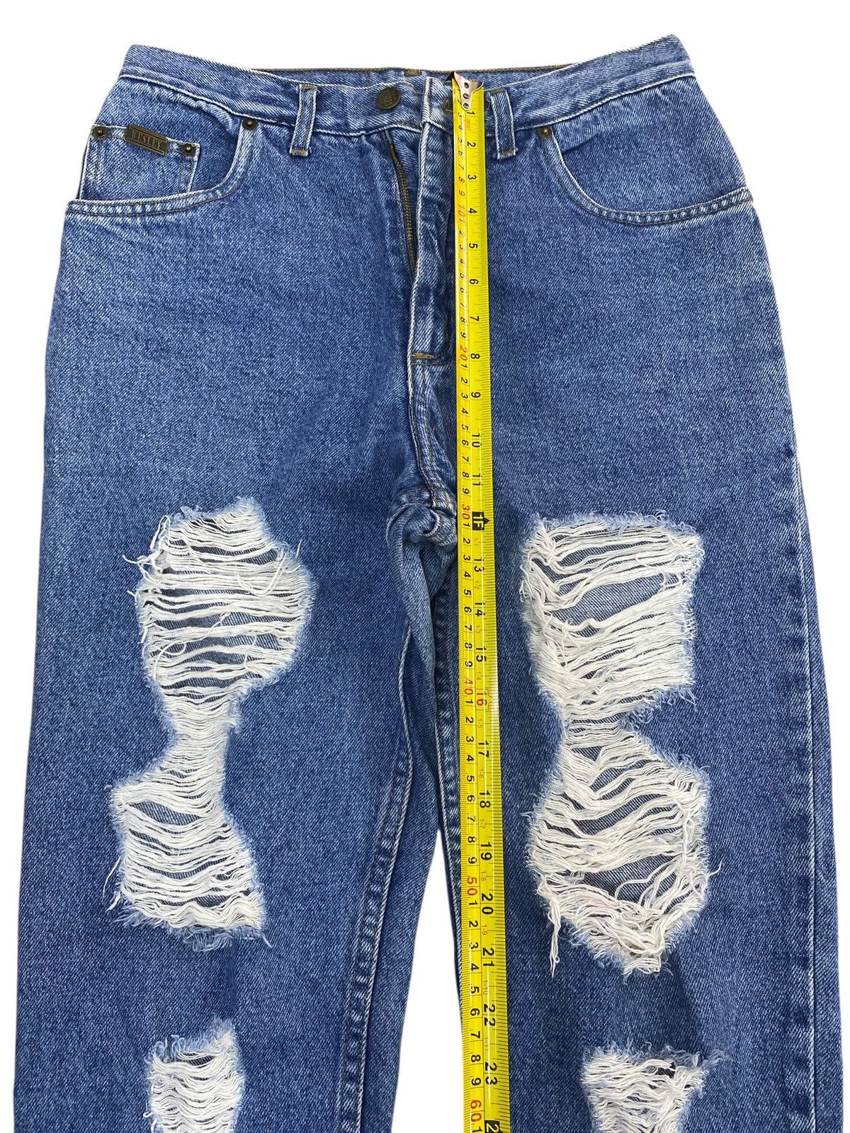 Japanese Brand Japanese Wesley Brand Acid Blue Wash Style Distressed Jeans Size US 30 / EU 46 - 6 Thumbnail