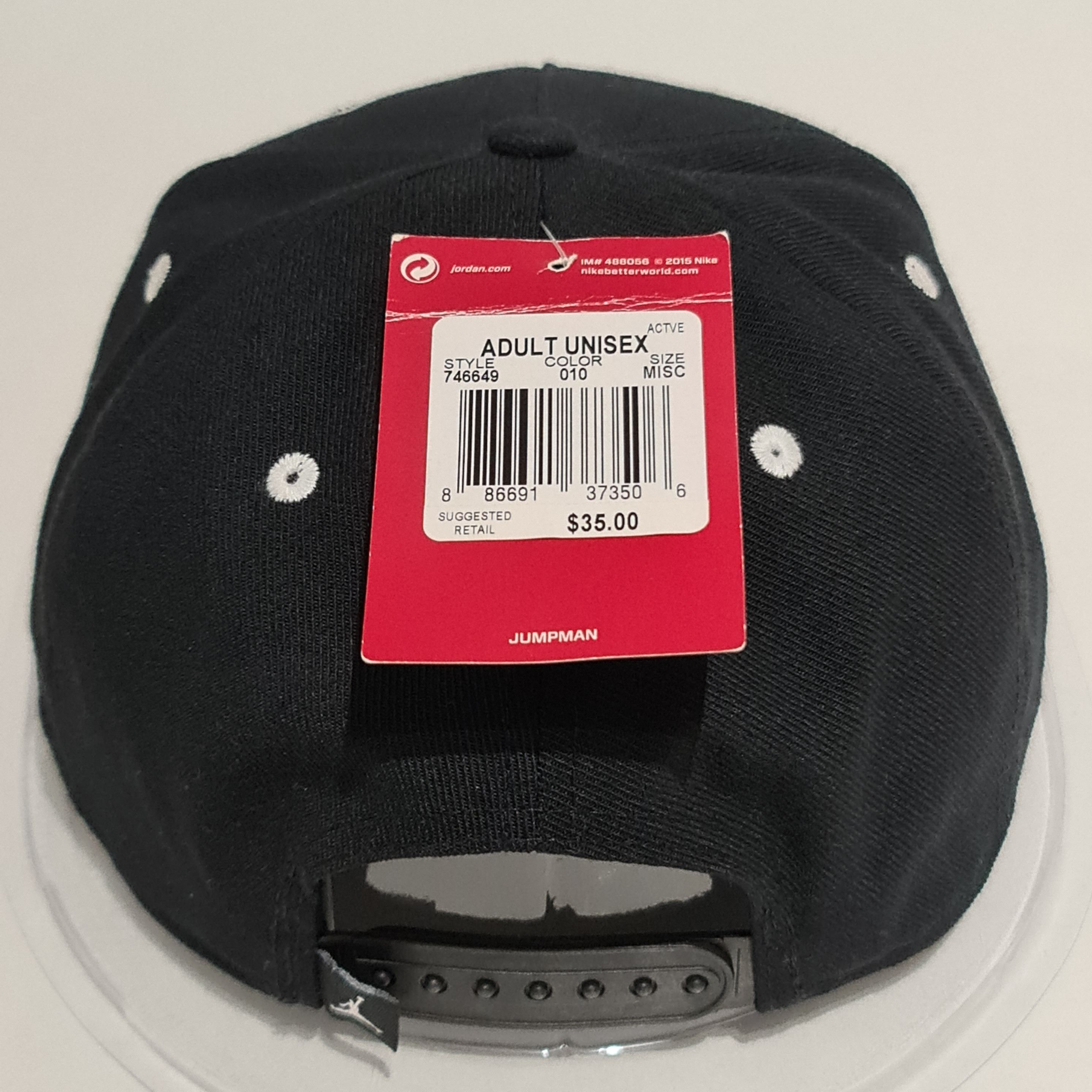 Jordan Brand Jordan Cap Snapback 'Jordan XI 72-10 Bulls Record' Black Size ONE SIZE - 9 Thumbnail