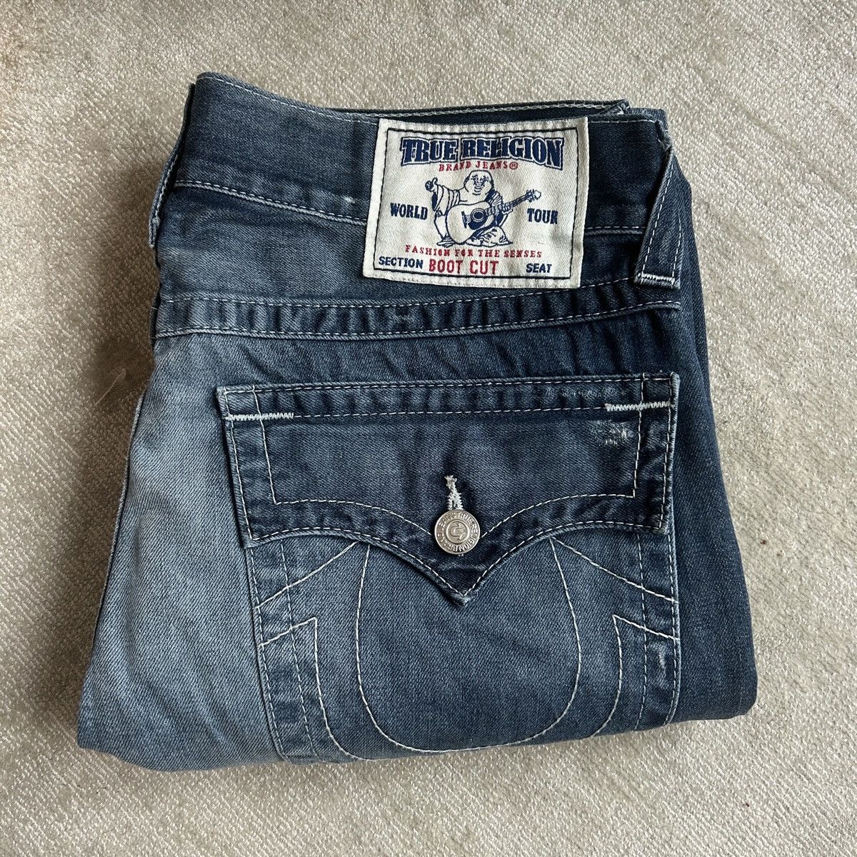 True Religion True Religion Boot Cut Flared Jeans Size US 33 - 1 Thumbnail