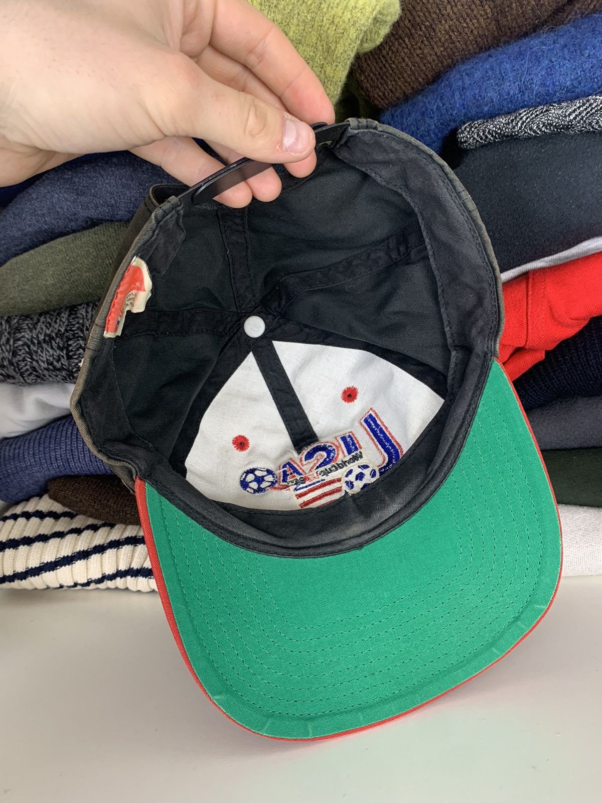 Vintage Vintage World Cup USA 94 Trashed Cap Hat Size ONE SIZE - 14 Thumbnail