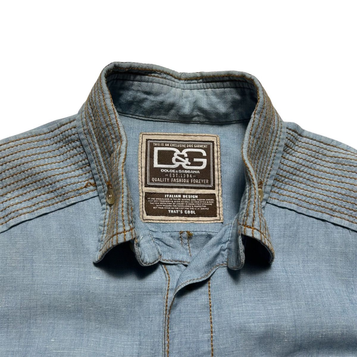Dolce & Gabbana Vintage Dolce and Gabbana Button Up Shirt Size M / US 6-8 / IT 42-44 - 4 Thumbnail