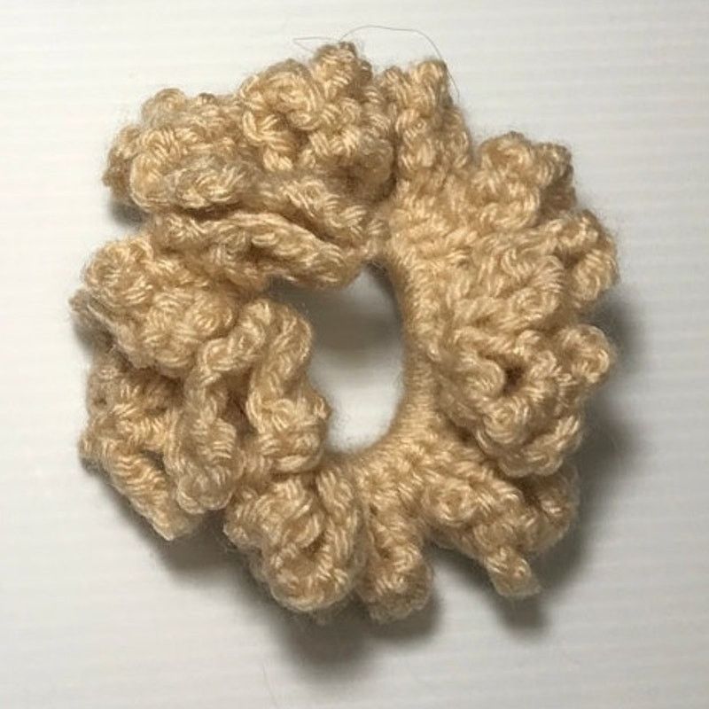 Handmade NWT Multicolor Handmade Crocheted Hair Scrunchie Set of 3 Size ONE SIZE - 4 Thumbnail