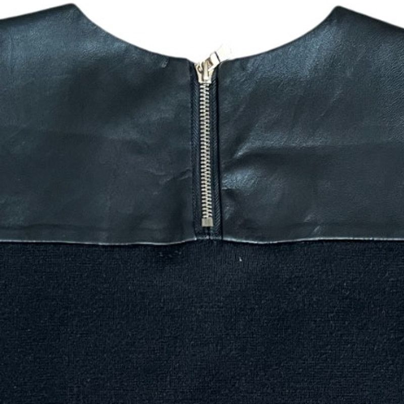 Dolce & Gabbana Dolce & Gabbana Black Leather Accent Mini Dress, XS/US2/T38 Size XS / US 0-2 / IT 36-38 - 9 Thumbnail