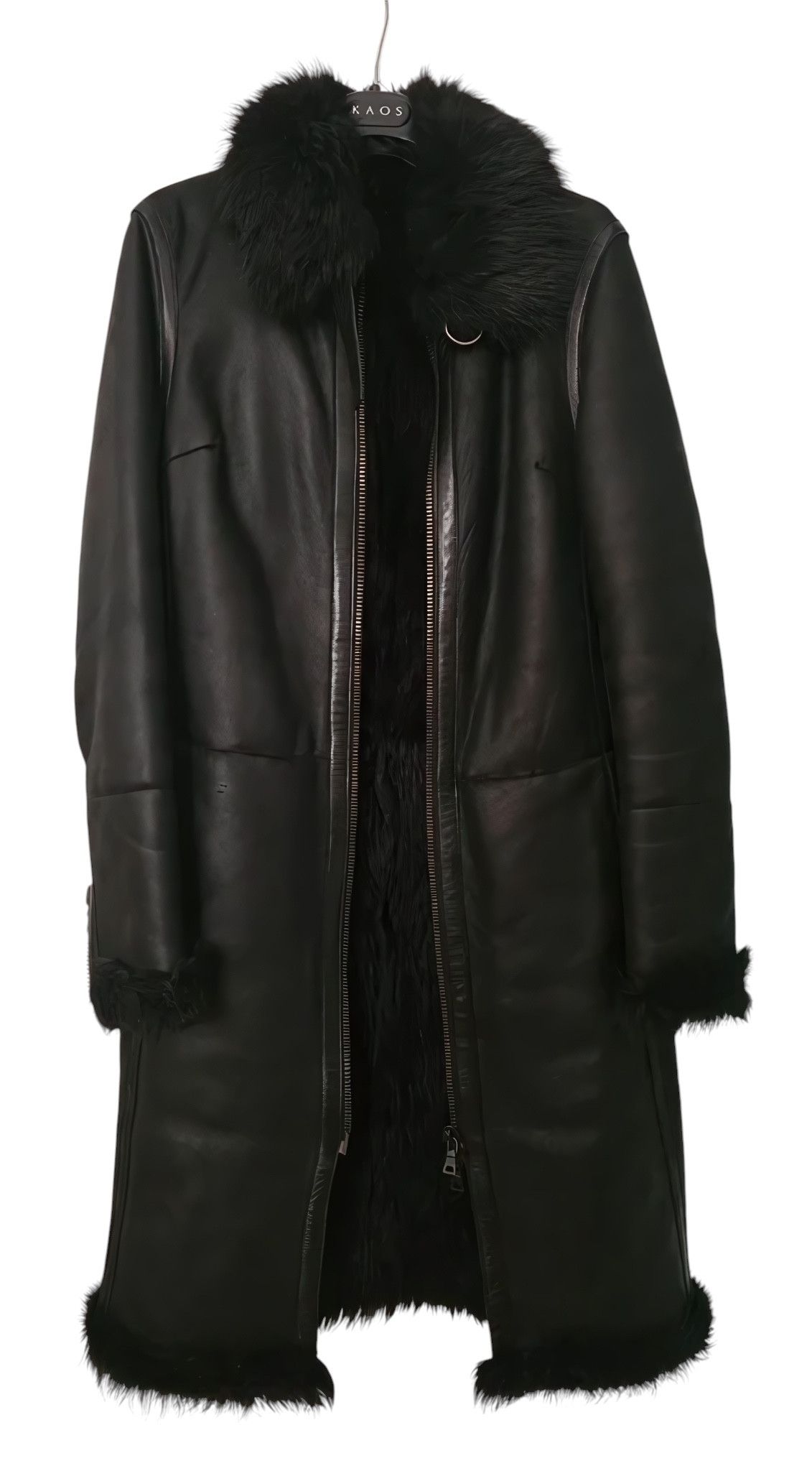 Prada MONGOLIAN LAMB FUR SHEARLING LEATHER HEAVY COAT Size M / US 6-8 / IT 42-44 - 1 Thumbnail