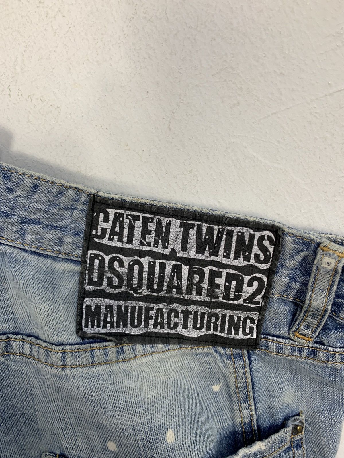 Dsquared2 Trashed Dsquared2 Caten Twins Star Stud Faded Indigo Denim Size US 33 - 10 Thumbnail
