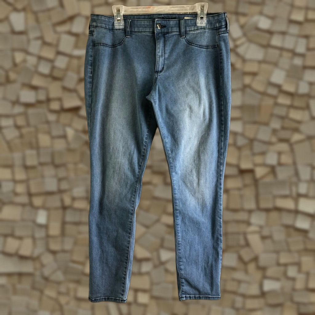 Vintage Arizona Jeans Womens Size 15 High Rise Super Skinny Medium Wash Blue Jeans Size 36" / US 14 / IT 50 - 1 Thumbnail