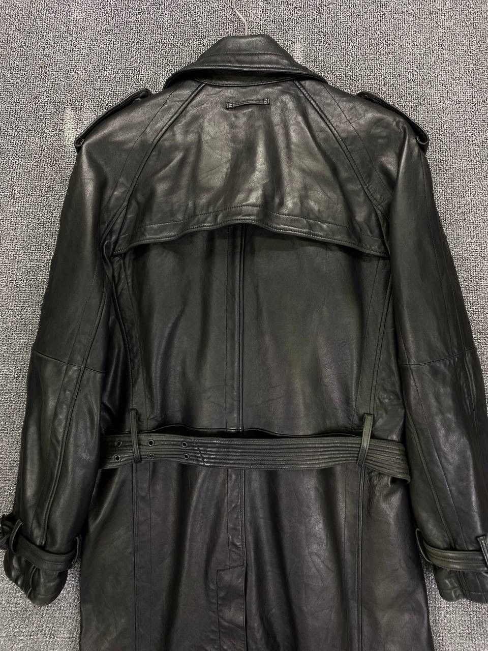 Jean Paul Gaultier × Vintage Vintage Jean Paul Gaultier Trench Coat Long Leather Jacket Size XL / US 12-14 / IT 48-50 - 14 Thumbnail