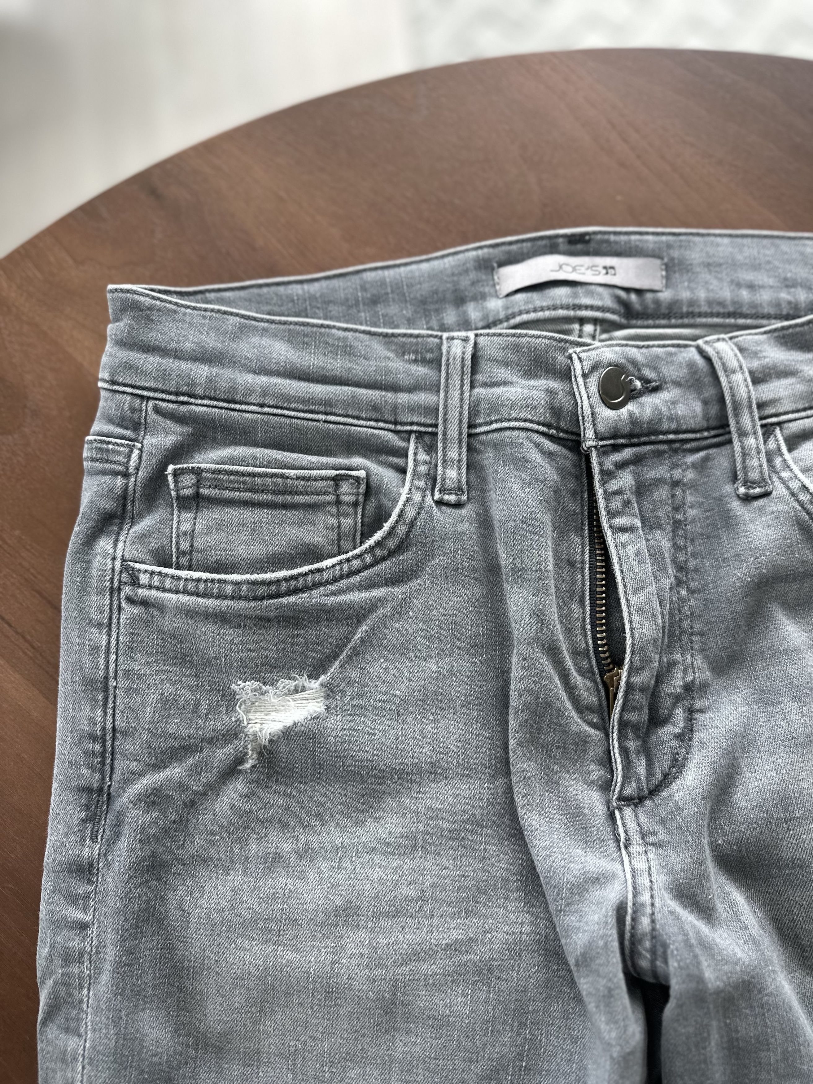 Joe's Joes Grey Ripped Stretchy Jeans - Slim Size US 29 - 2 Thumbnail