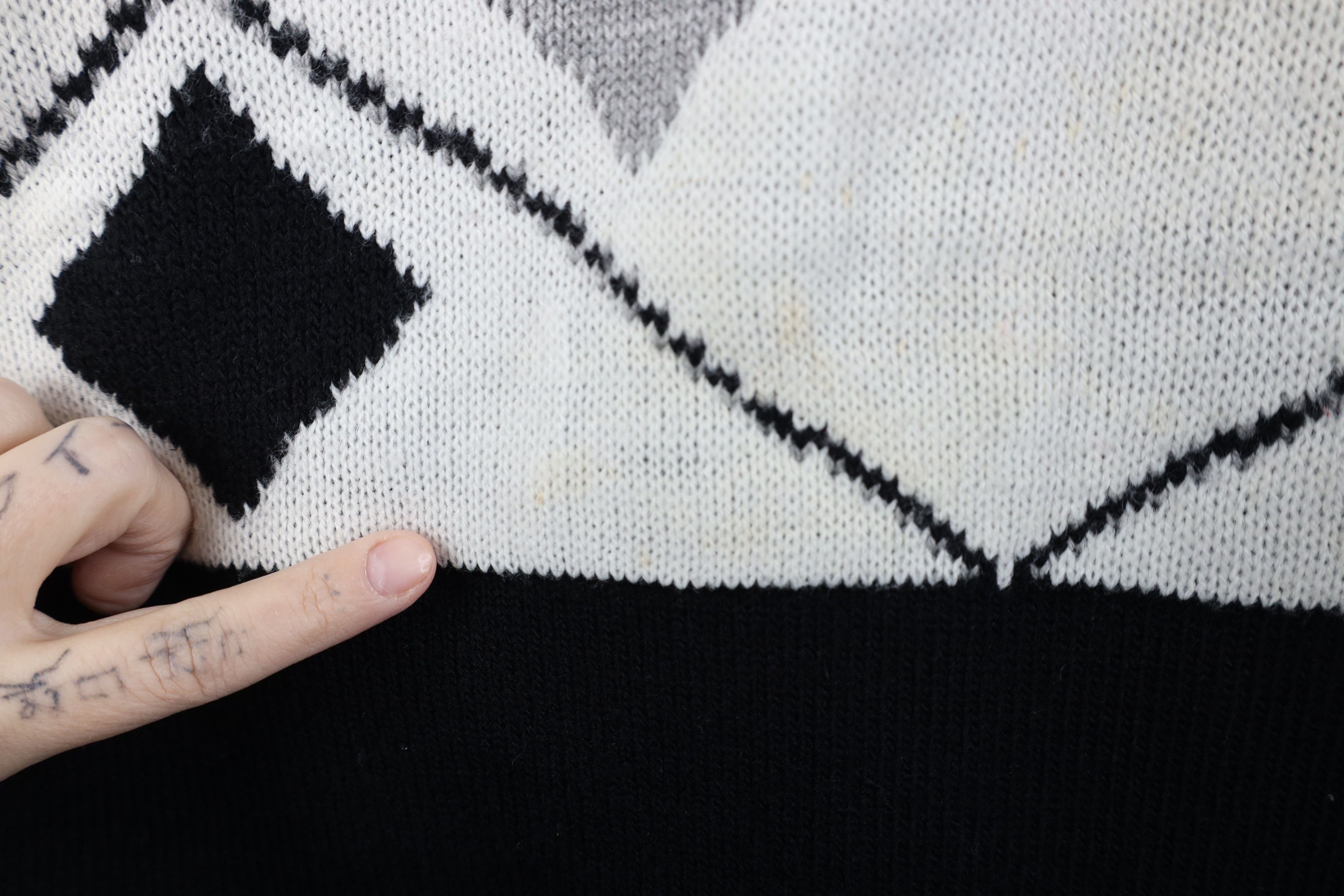 Vintage Vintage 90s Streetwear Diamond Marled Knit Sweater USA Size M / US 6-8 / IT 42-44 - 6 Thumbnail