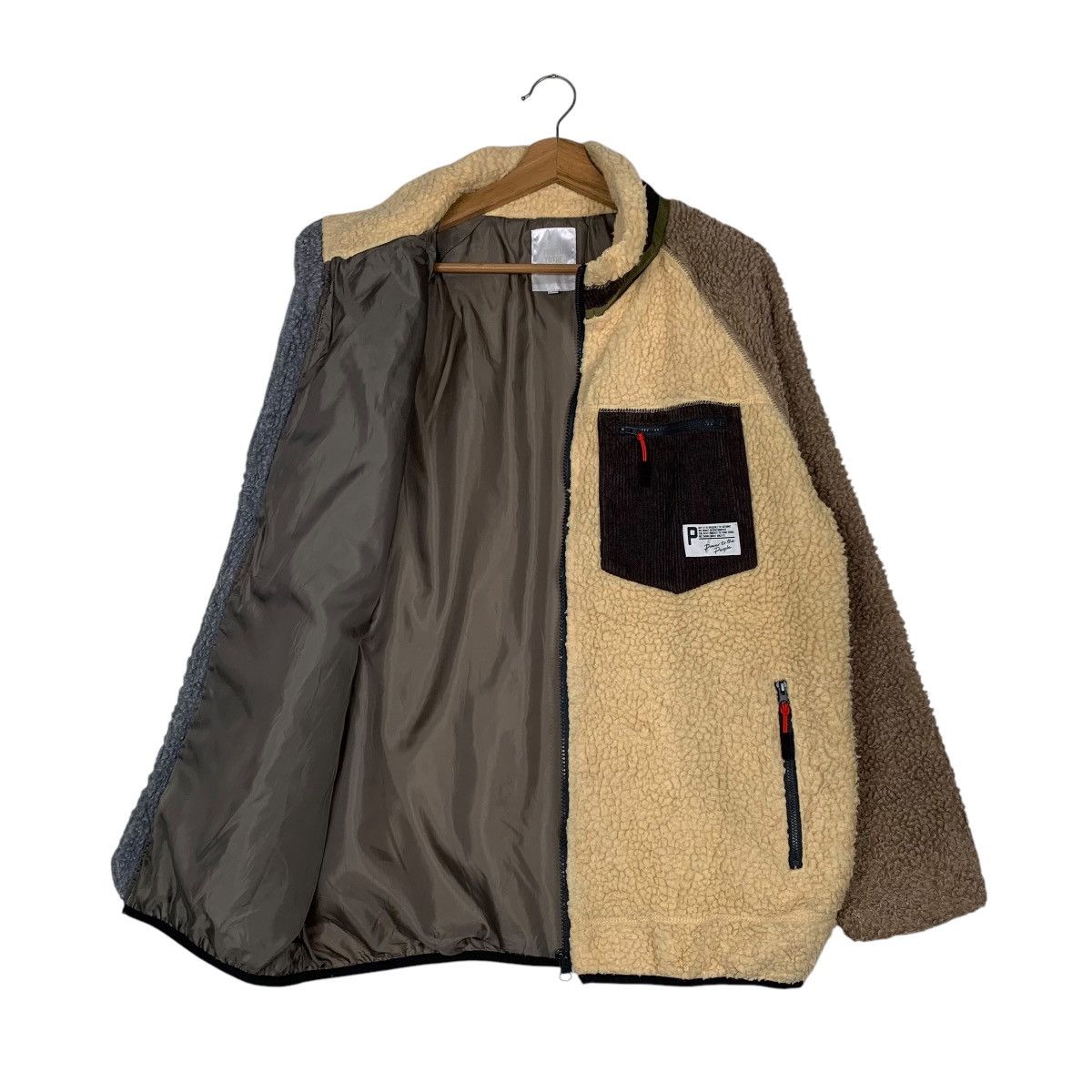 Japanese Brand Japanese Brand Power To The People Color Block Sherpa Jacket Size US L / EU 52-54 / 3 - 9 Thumbnail