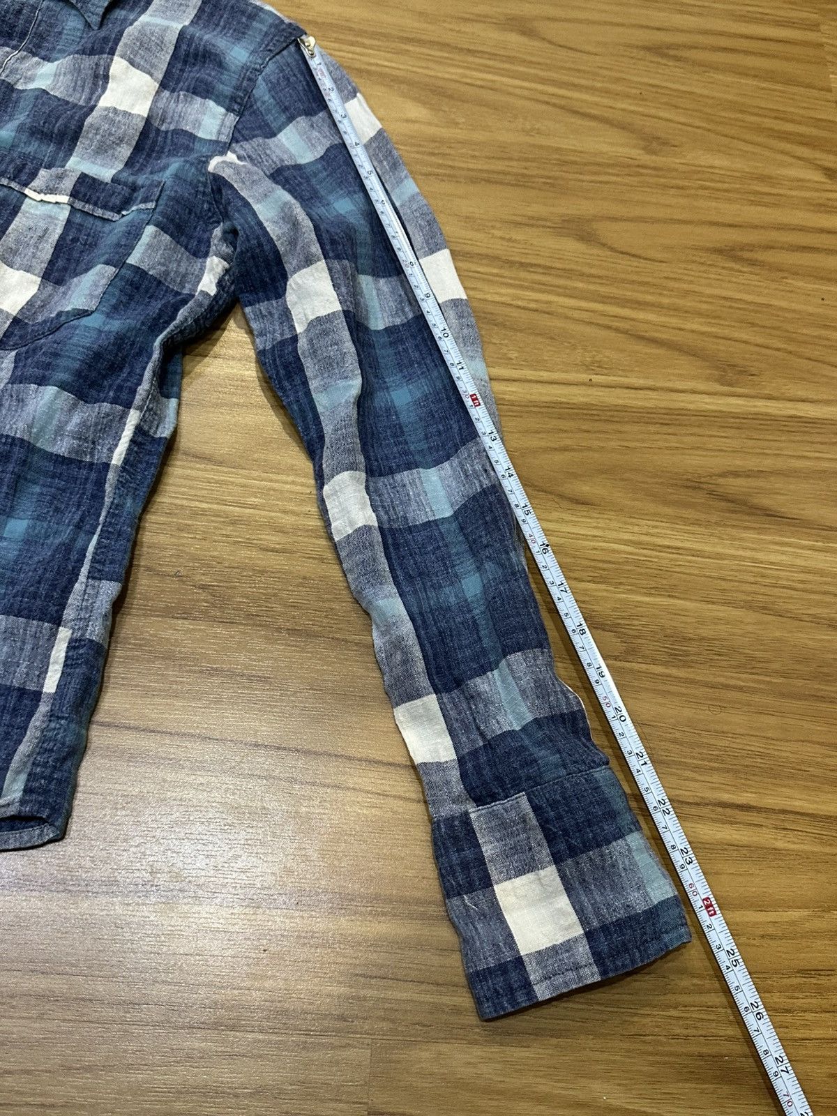 Blue Blue Japan Blue Blue Japan Indigo Dyed Flannel Button Up Shirt Size US M / EU 48-50 / 2 - 14 Thumbnail