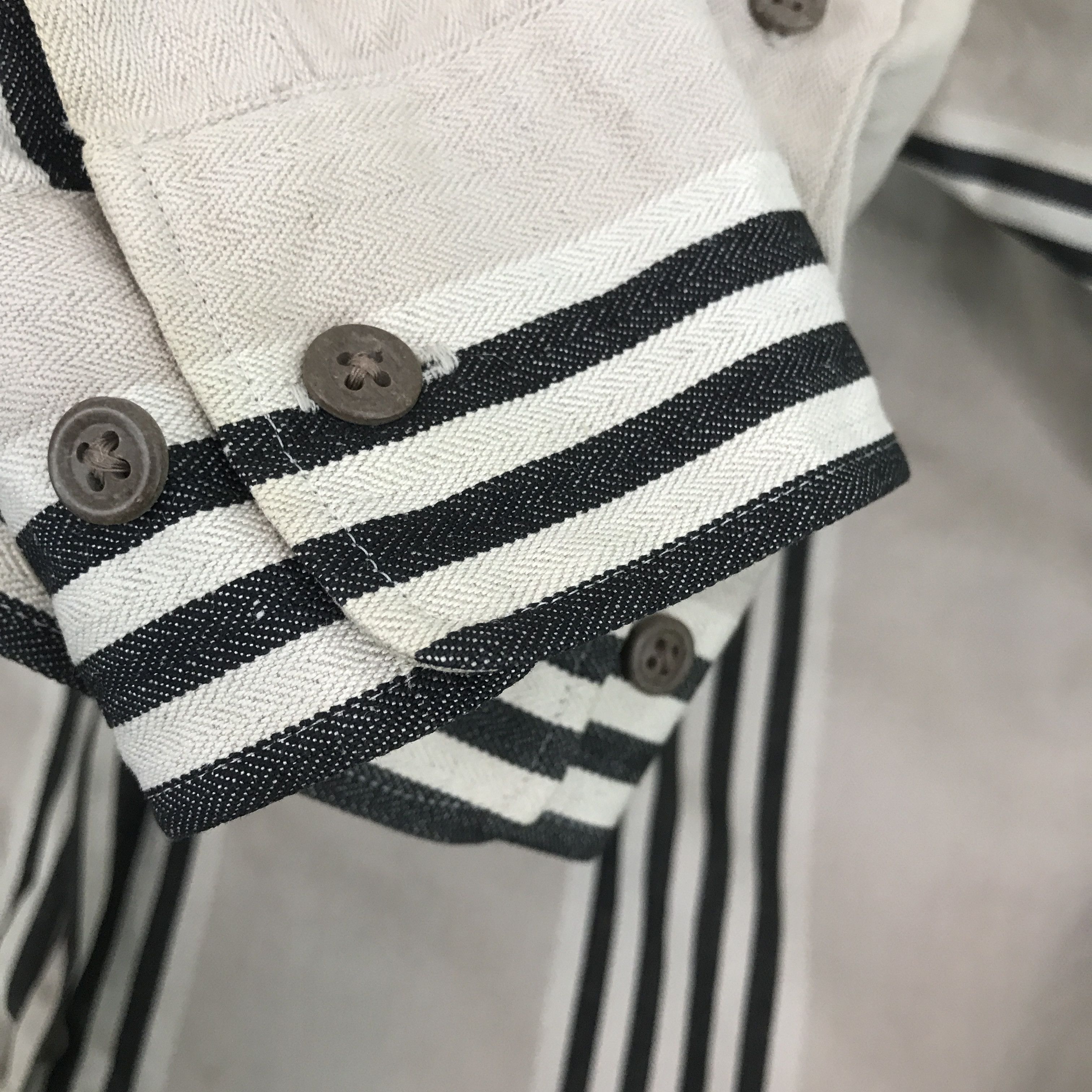 Japanese Brand Rare Rykiel Homme Striped Button Up Shirt Size US M / EU 48-50 / 2 - 7 Thumbnail