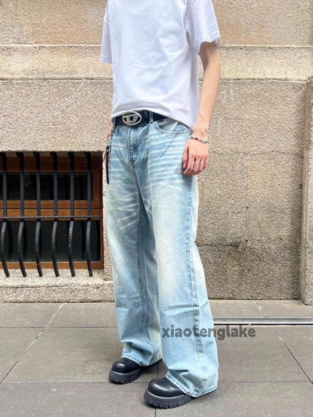 Jean × Vintage washed faded cleanfit skate yuppie baggy jeans Size US 34 / EU 50 - 5 Thumbnail