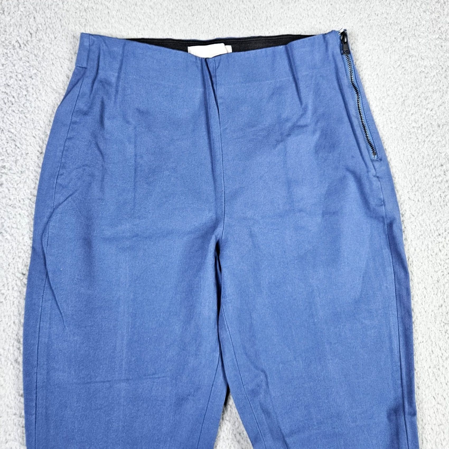 Everlane Everlane Women's Pants Side Zipper Ankle Blue 6 Slim Regular Fit Cotton Elastane Size 28" / US 6 / IT 42 - 7 Thumbnail