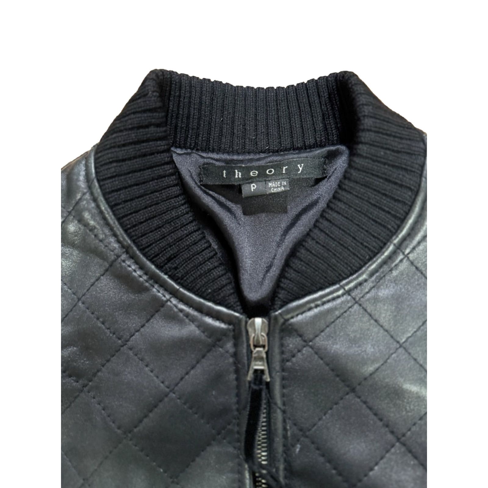 Theory Theory Leather Jacket Quilted P XS Black Womens Size S / US 4 / IT 40 - 4 Thumbnail
