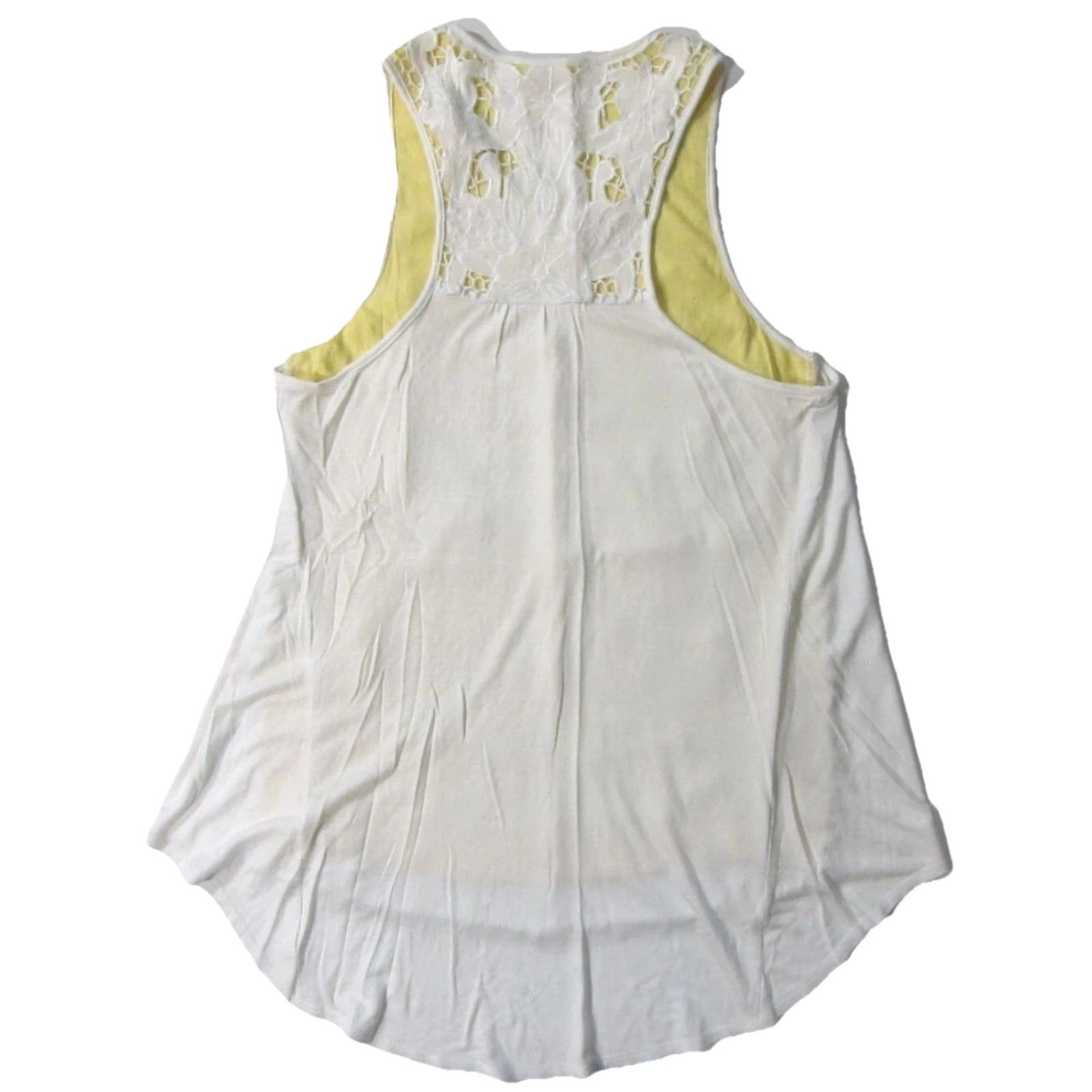 Vintage Akemi + Kin Ivory Yellow Embroidered Soft Cotton Sleeveless Tank Blouse Top XS Size XS / US 0-2 / IT 36-38 - 2 Thumbnail