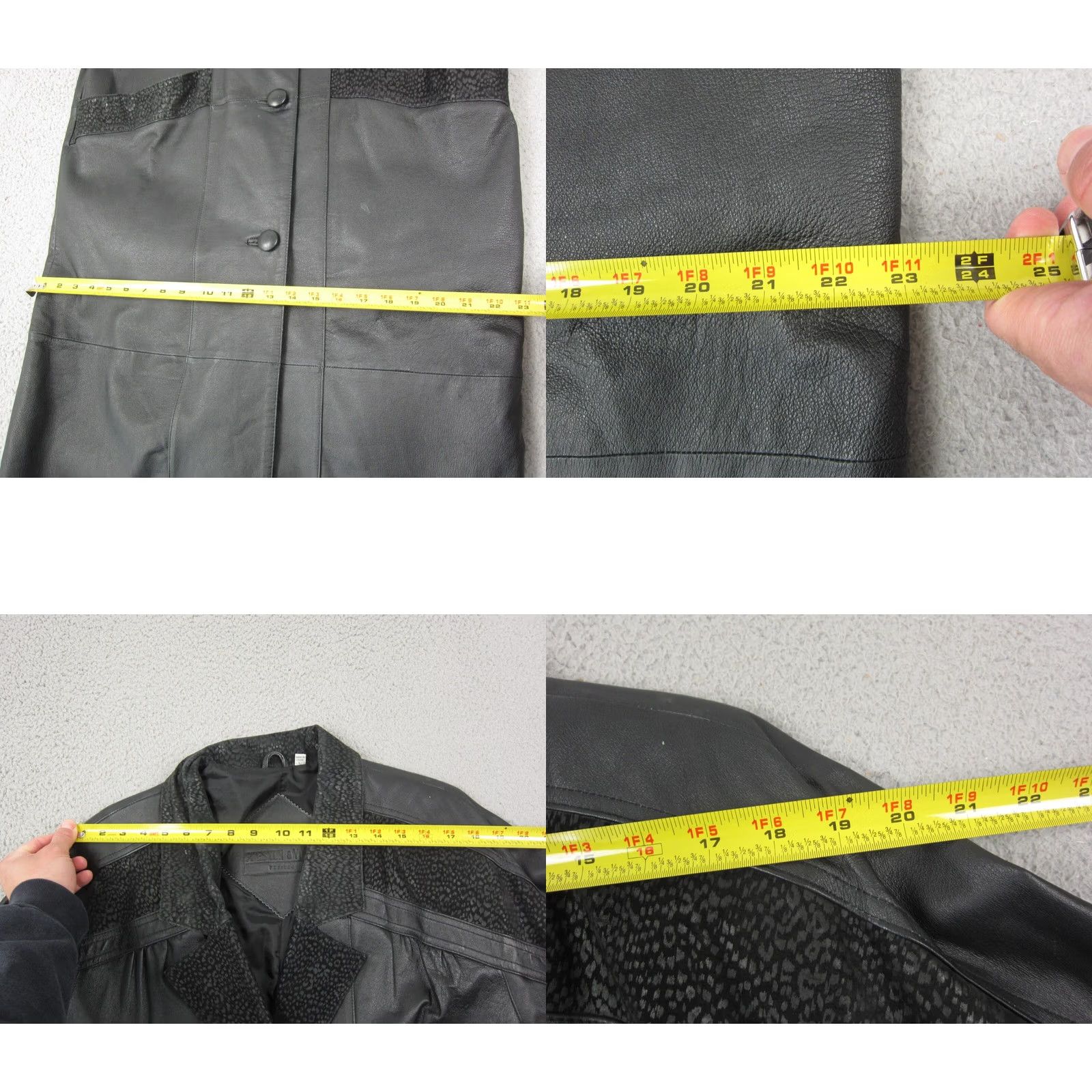 Preston & York VINTAGE Preston York Leather Trench Coat Jacket Womens Large Petite Black 80s 90s Size L / US 10 / IT 46 - 10 Thumbnail