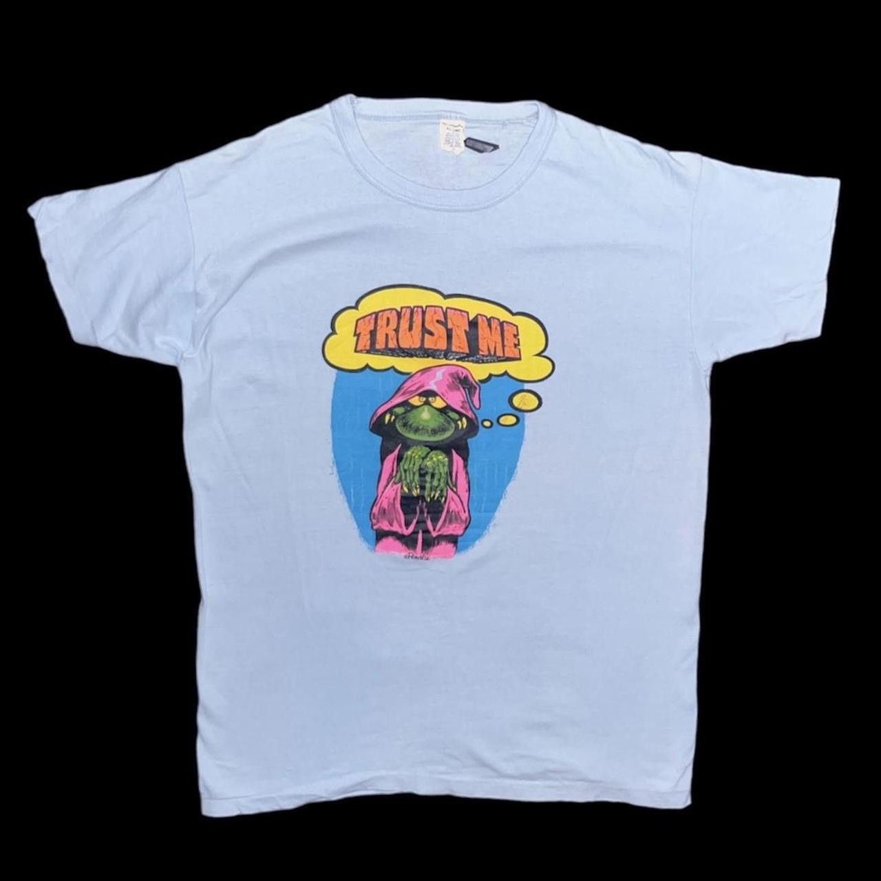 Vintage 70s Demon Sorcerer “ Trust Me” Roach 1972 T-Shirt Size US XL / EU 56 / 4 - 3 Thumbnail