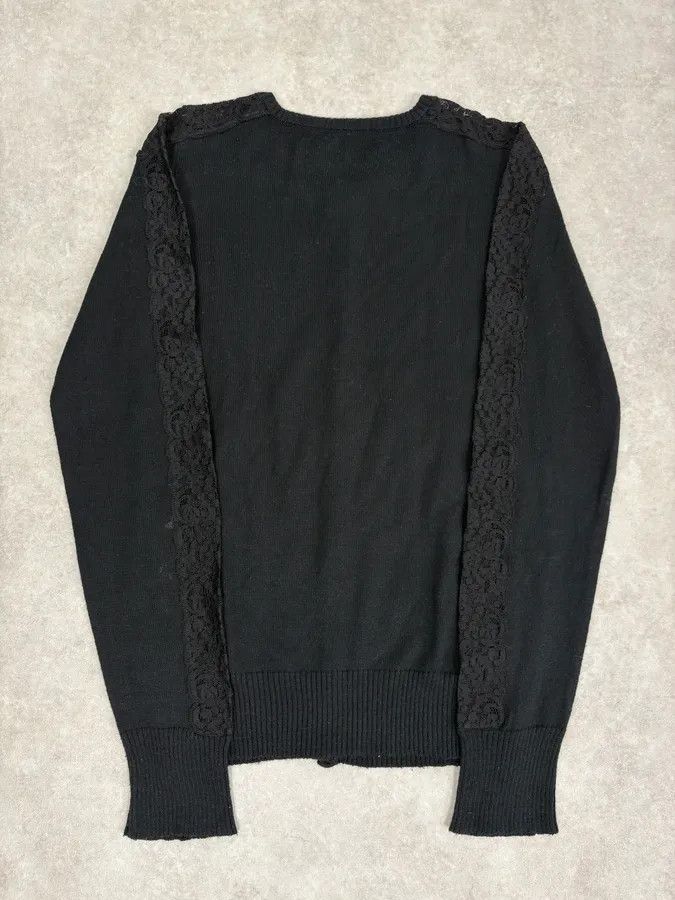 Dolce & Gabbana 2000s Dolce & Gabbana Black Lace Button Up Wool Cardigan Size S / US 4 / IT 40 - 6 Thumbnail