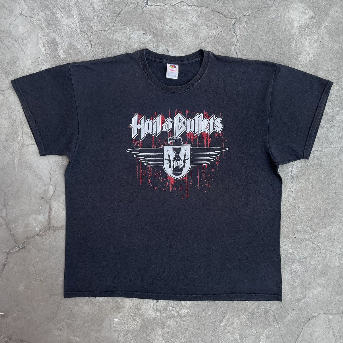 Band Tees Hail of Bullets 2011 Full Scale War Tour 2XL Faded T-Shirt Size US XXL / EU 58 / 5 - 7 Thumbnail