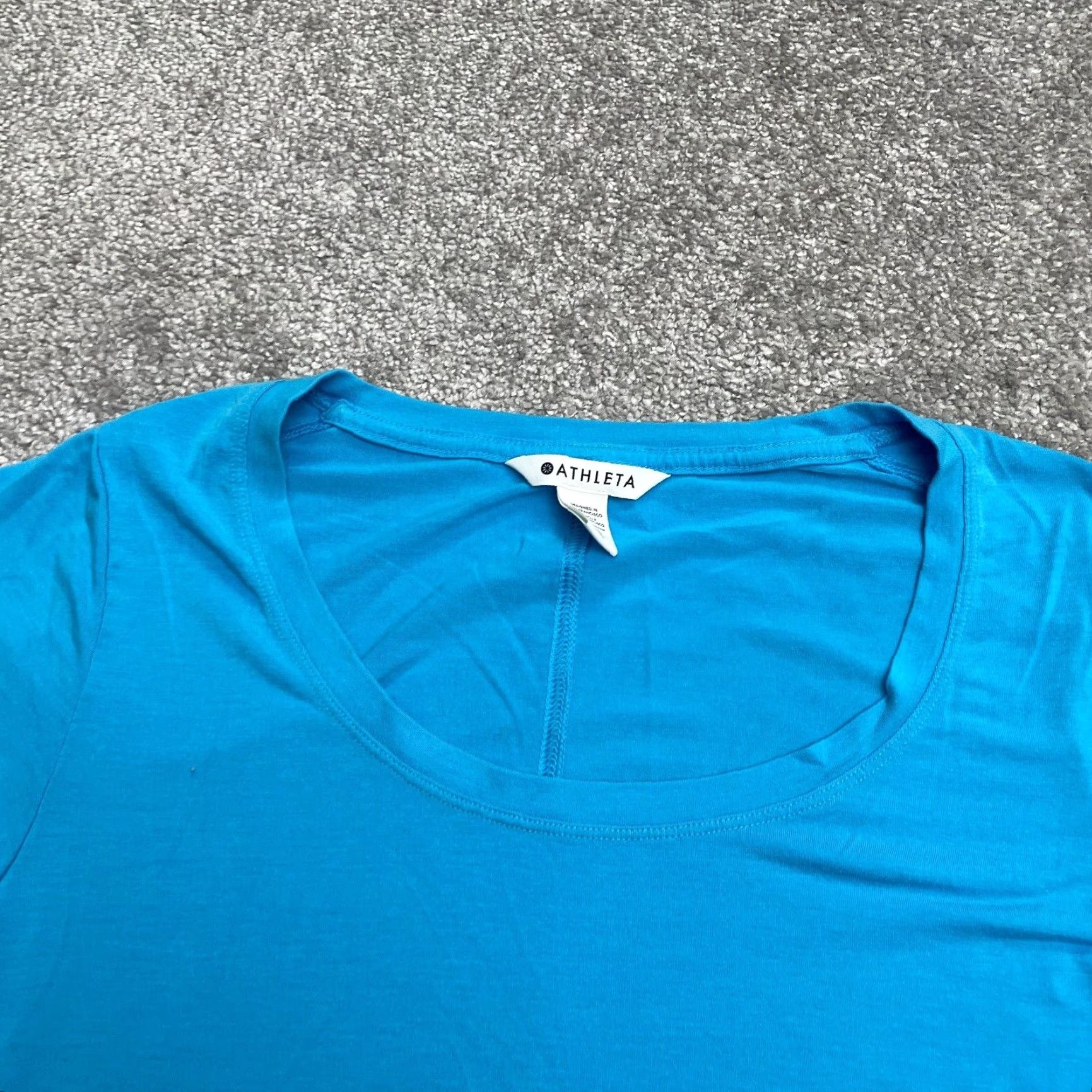 Athleta Athleta T-Shirt Womens XS Blue Short Sleeve Scoop Neck Casual Top Size XS / US 0-2 / IT 36-38 - 3 Thumbnail