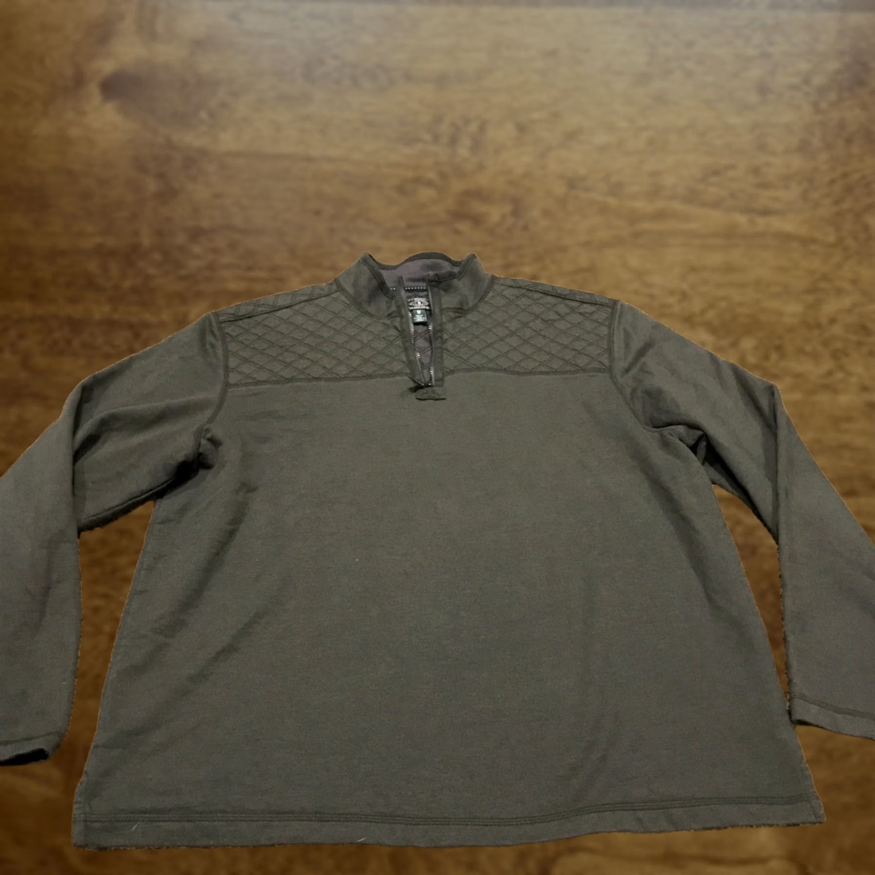 Vintage G.H. Bass & Co. Mens XL Sweater Cotton Blend 1/4 Zip Green Casual Size US XL / EU 56 / 4 - 1 Thumbnail