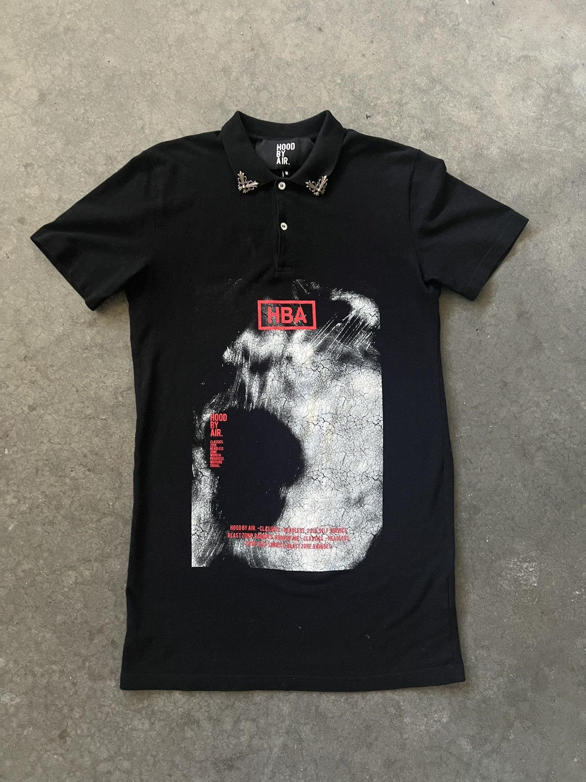 image of Hood By Air Headless Polo in Black, Men's (Size Medium)