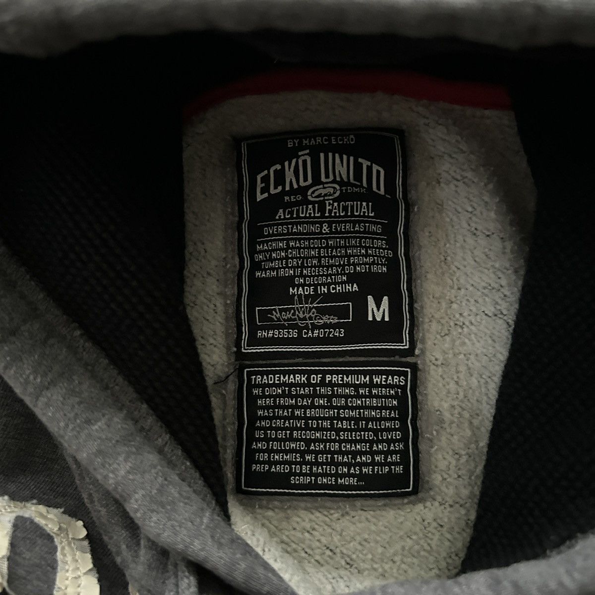 Ecko Unltd. Rare Ecko Unltd Rawthentic Rhinestone Hoodie Size US M / EU 48-50 / 2 - 8 Thumbnail