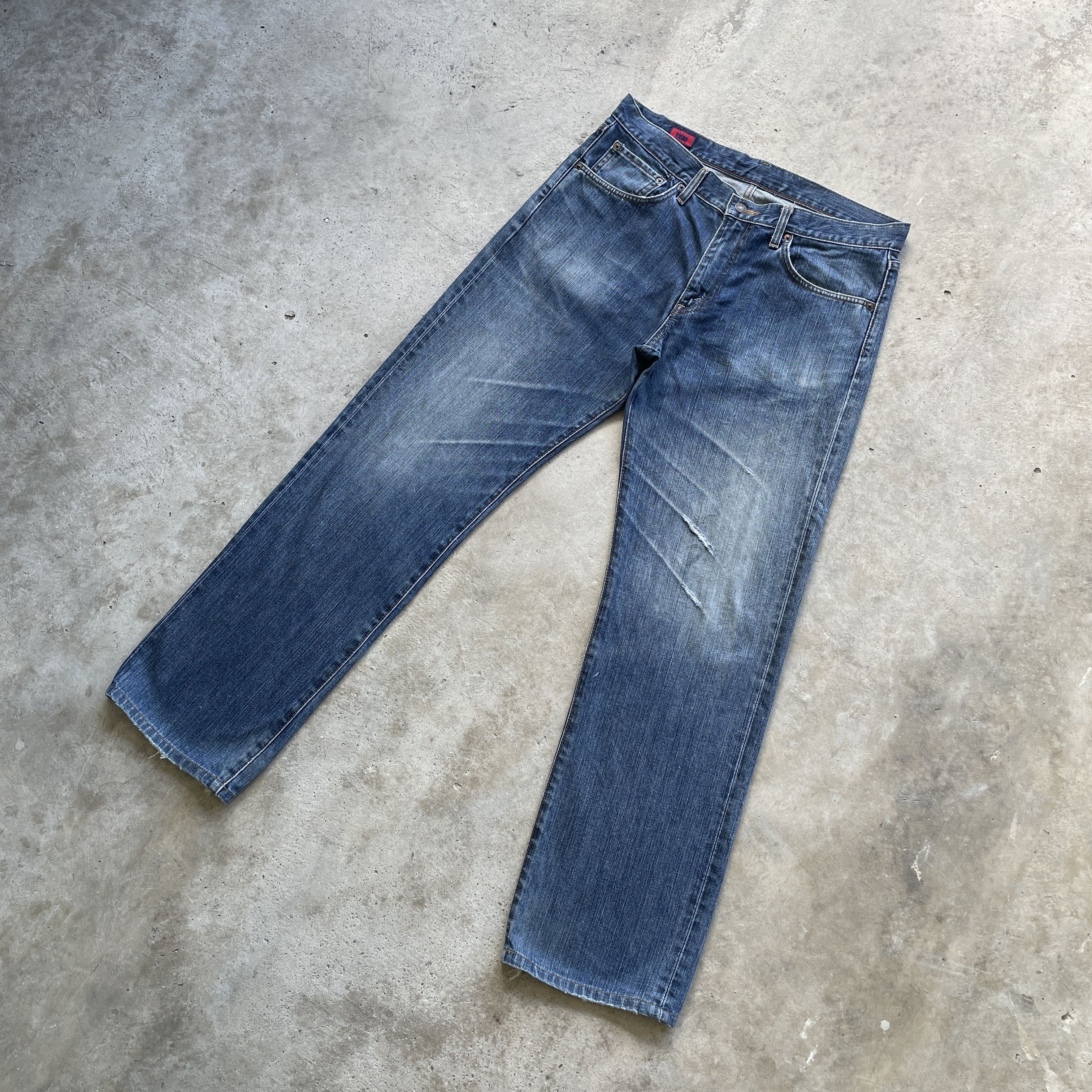 Edwin × Japanese Brand W35 VINTAGE EDWIN FADED JEANS BAGGY DENIM PANTS Size US 35 - 1 Thumbnail