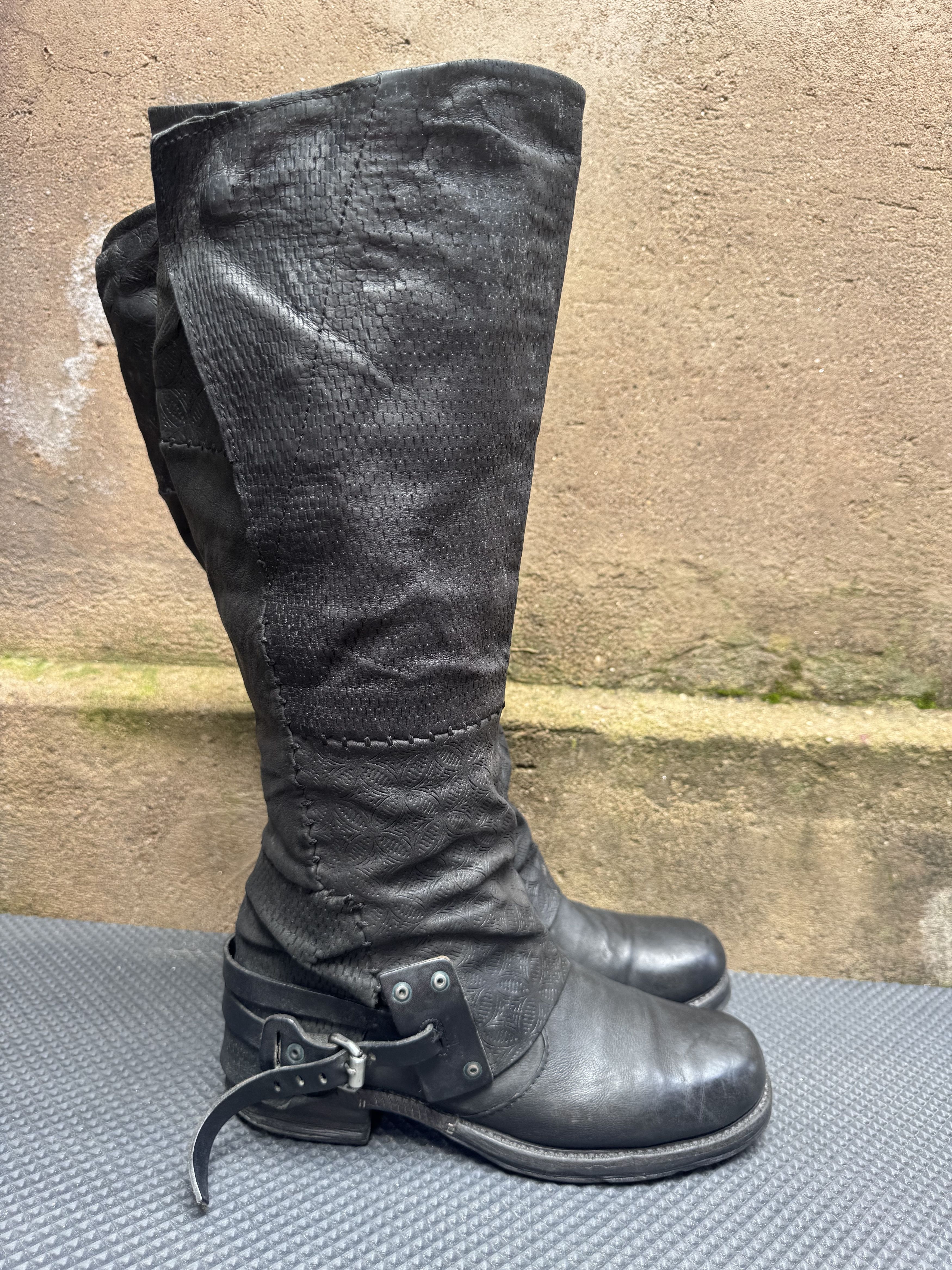 A.S.98 A.S.98 | Airstep Combat Buckle Tall High Boots Black Zip Size US 7 / IT 37 - 5 Thumbnail