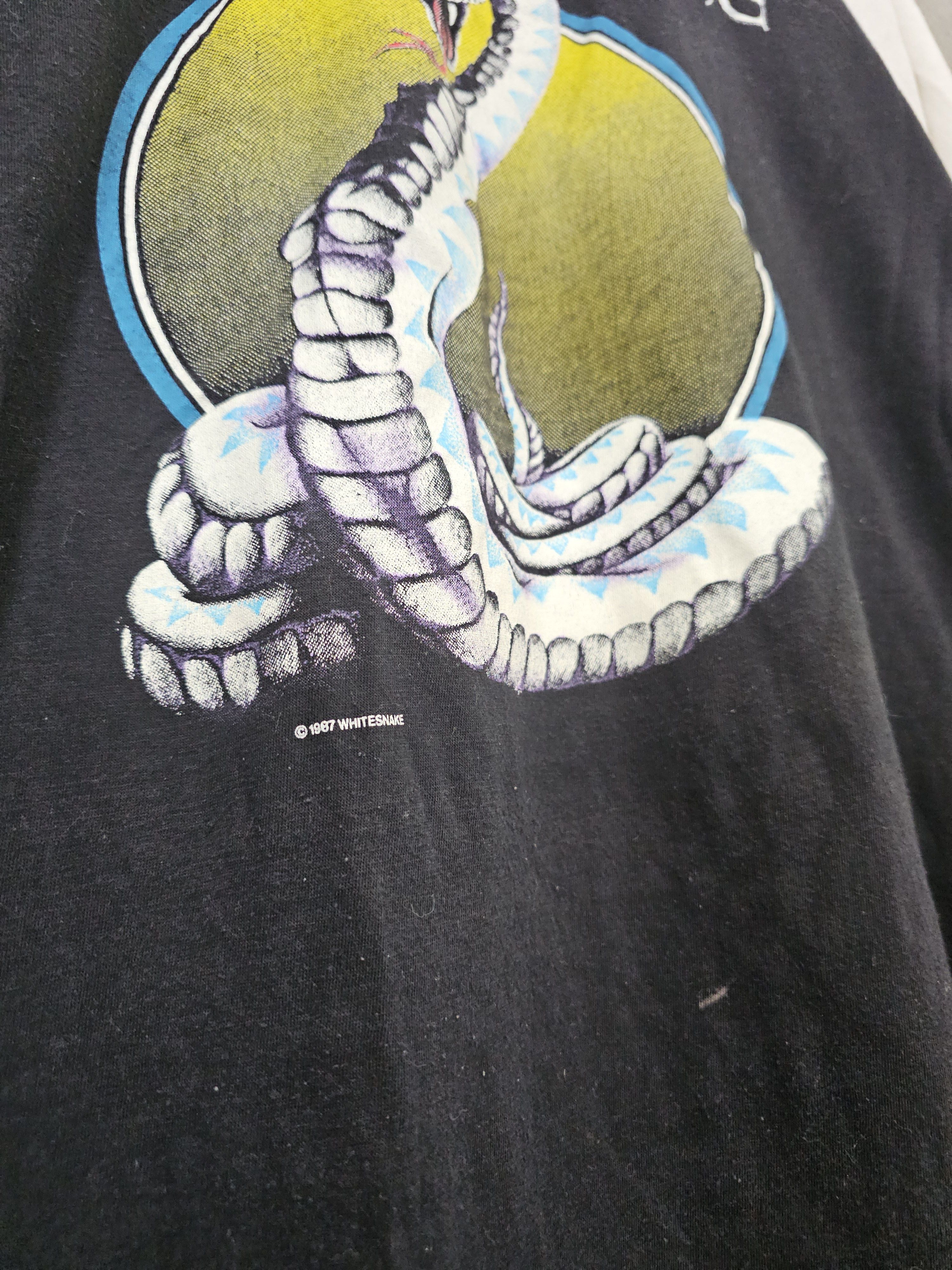 Band Tees × Vintage Vintage WHITESNAKE 1987 3/4 sleeve t-shirt Size US XL / EU 56 / 4 - 4 Thumbnail